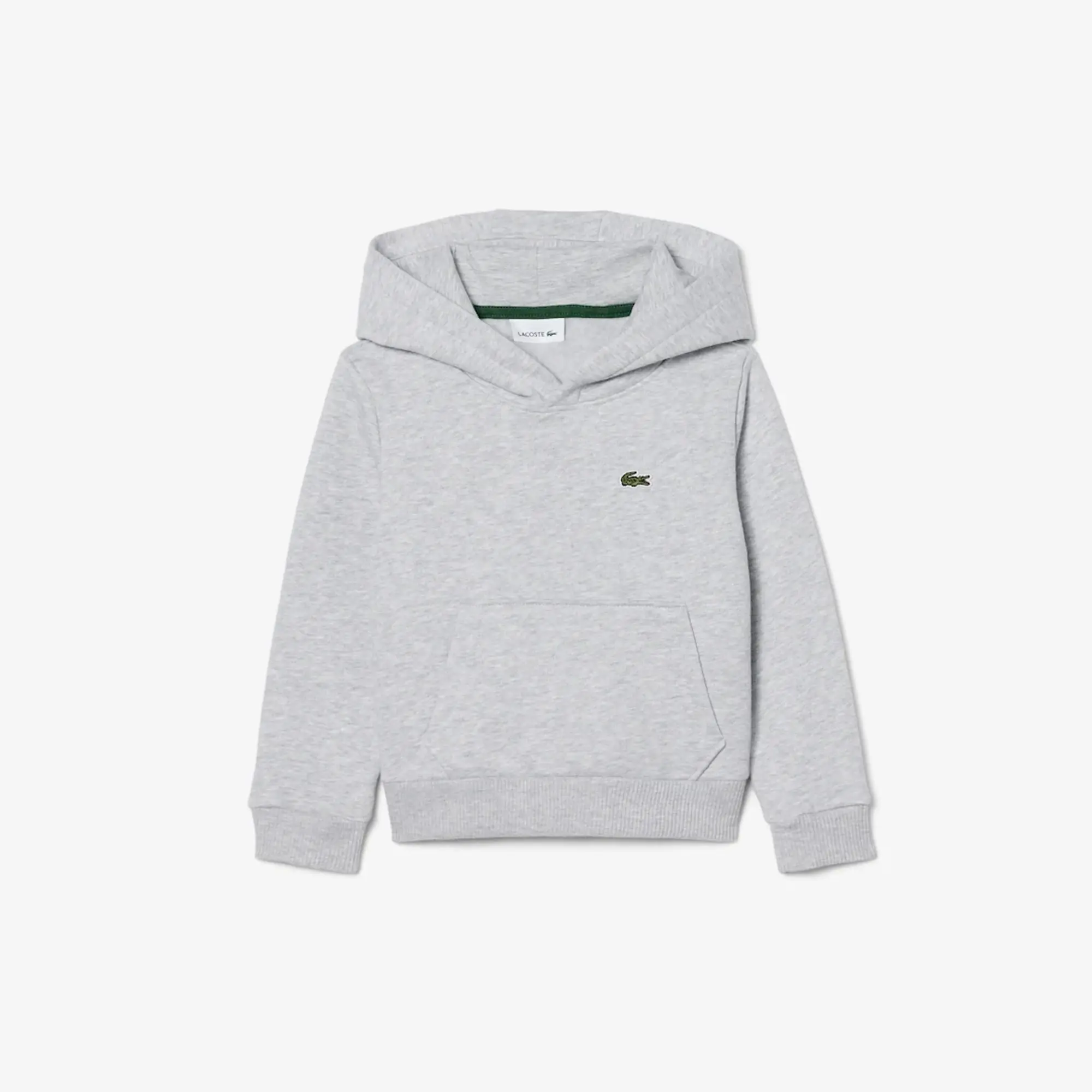 Lacoste Kangaroo Pocket Fleece Hoodie - Light Heathered Grey