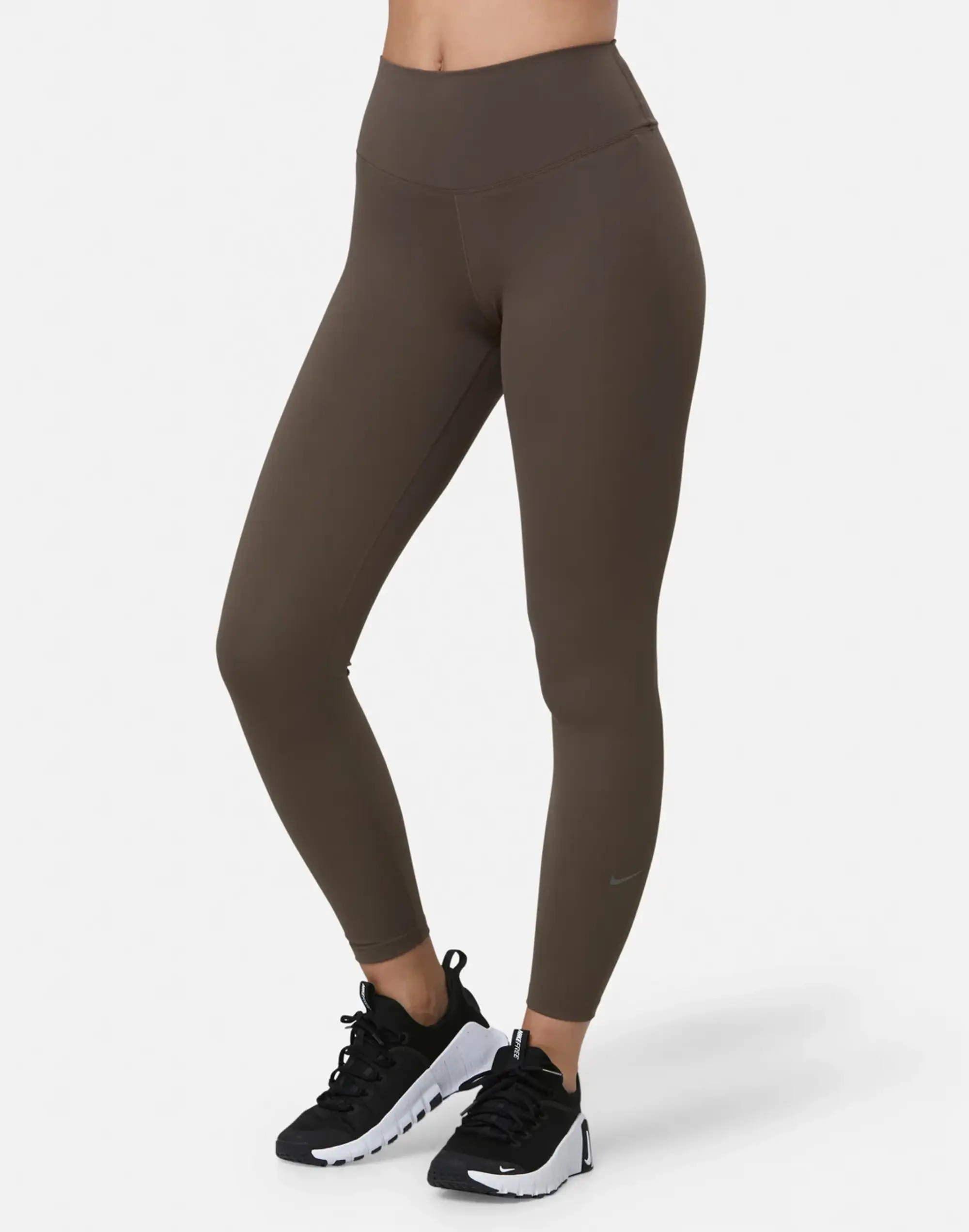 Women's Nike One 7/8 Leggings Wh in Brown/Black 