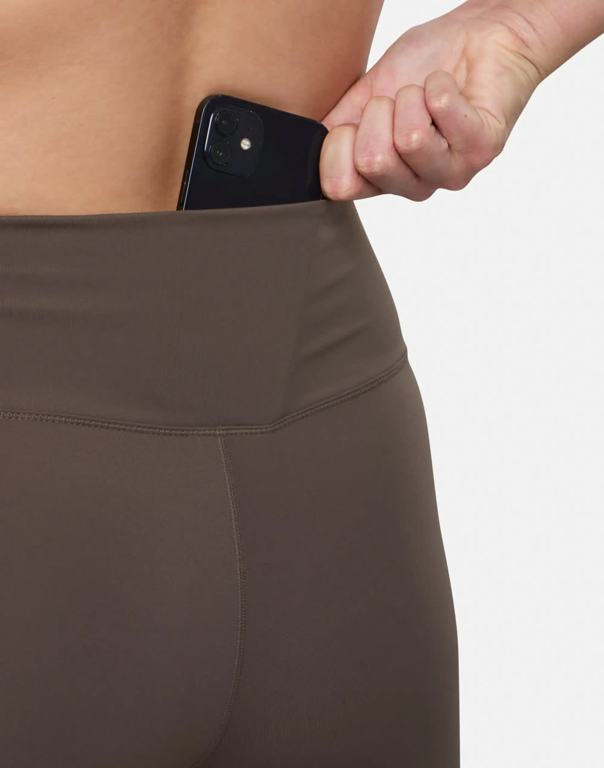 Women's Nike One 7/8 Leggings Wh in Brown/Black 