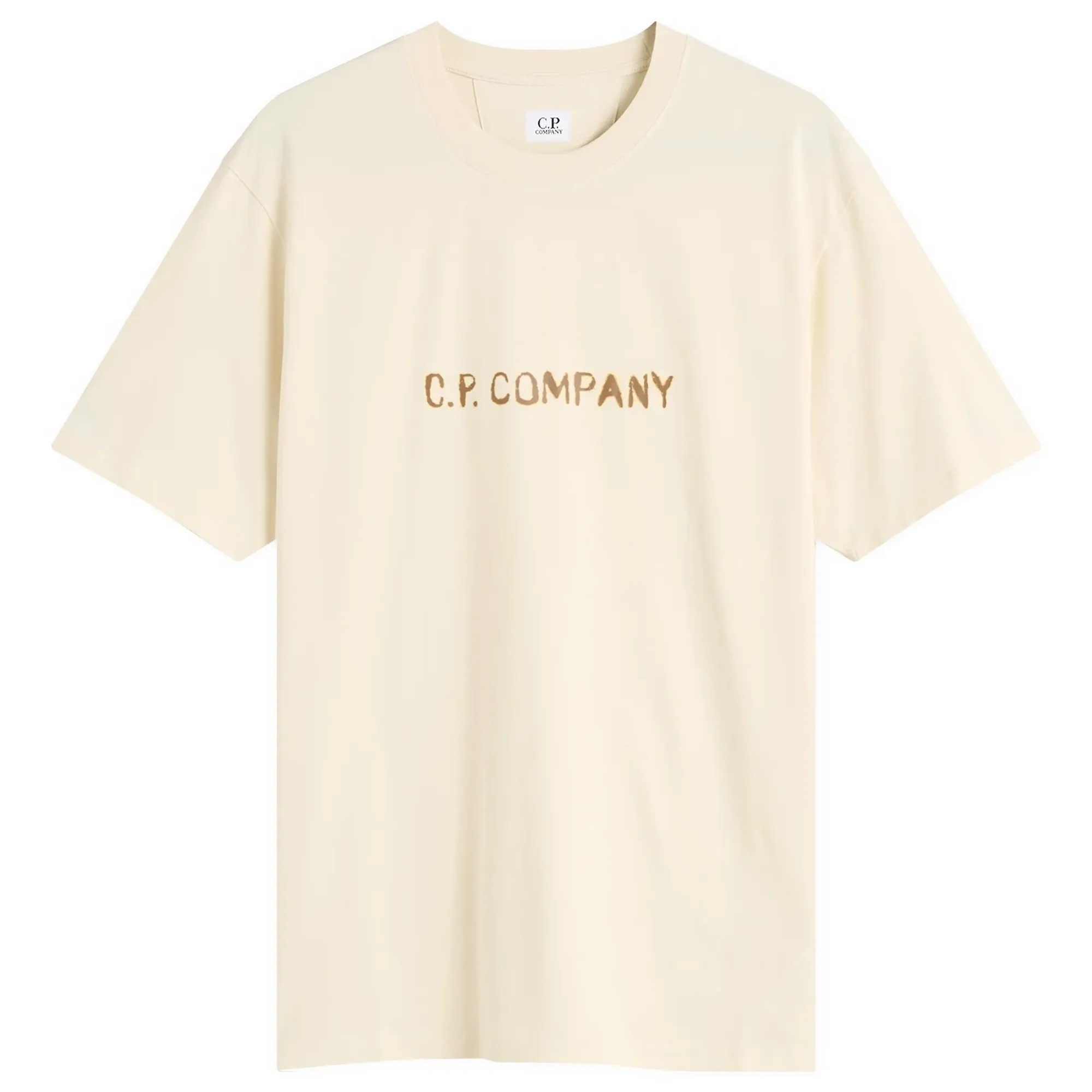 C.P. Company Men's Text Logo T-Shirt Pistachio Shell