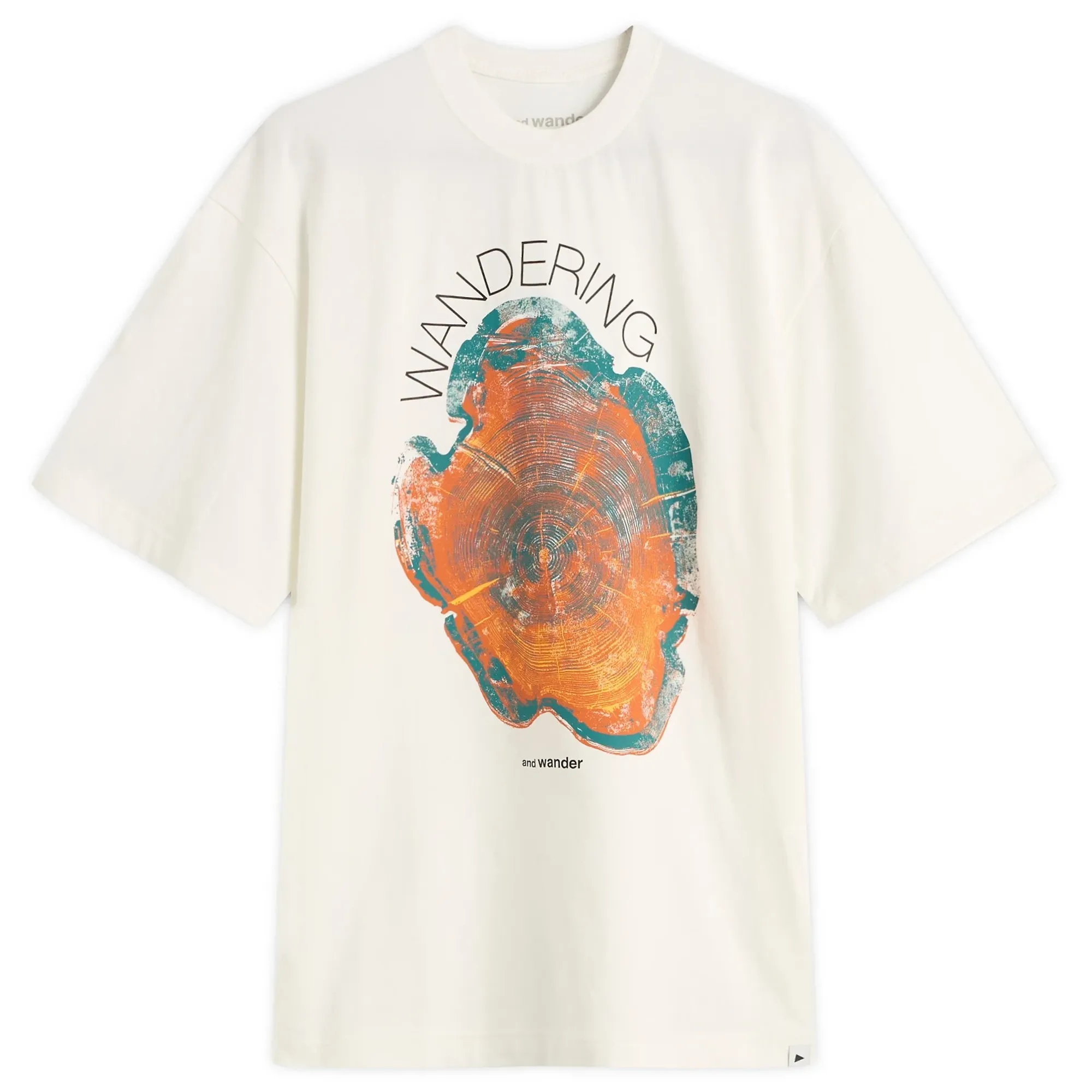 and wander Men's Wandering Printed T-Shirt White