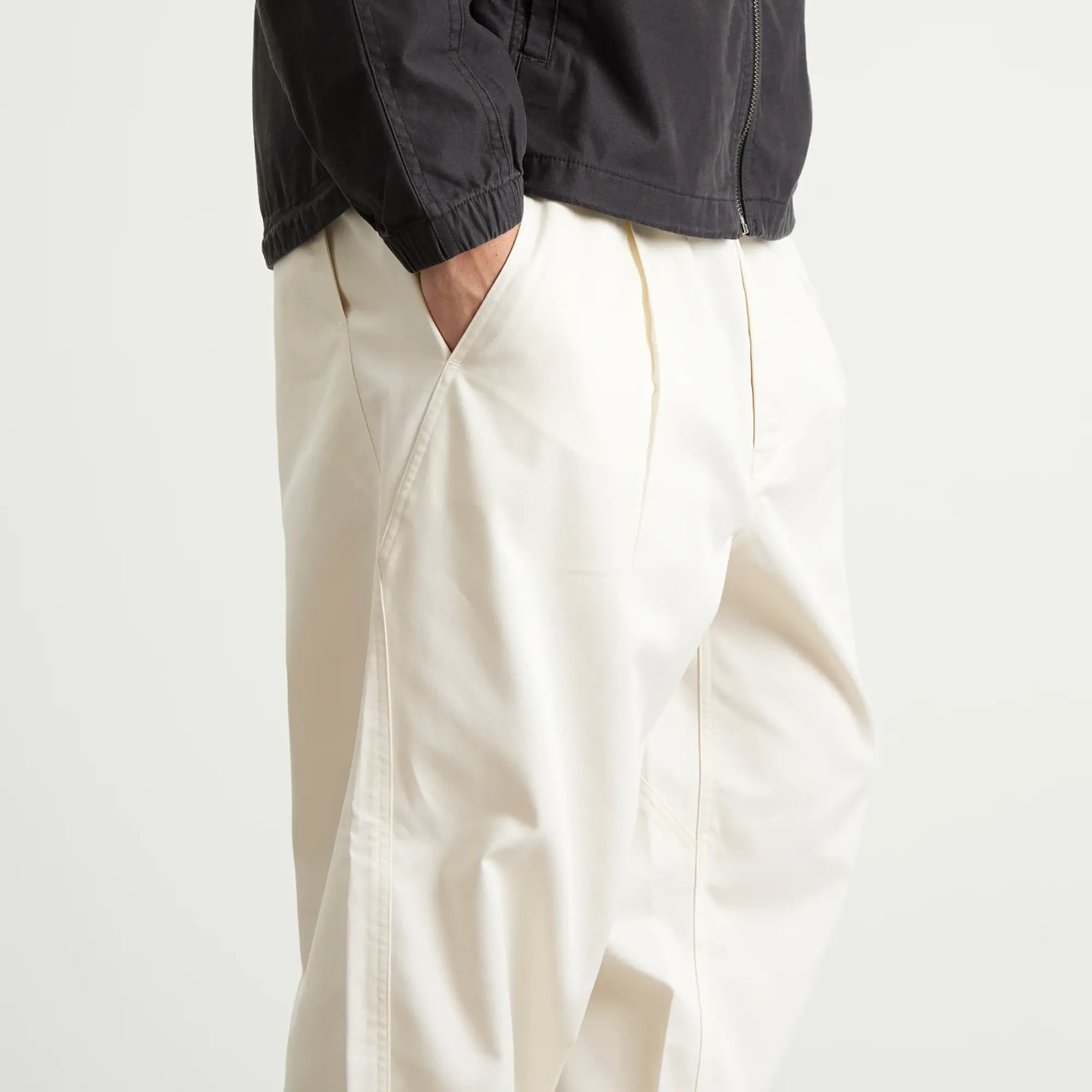 Goldwin Men's Twill Easy Trousers Ivory