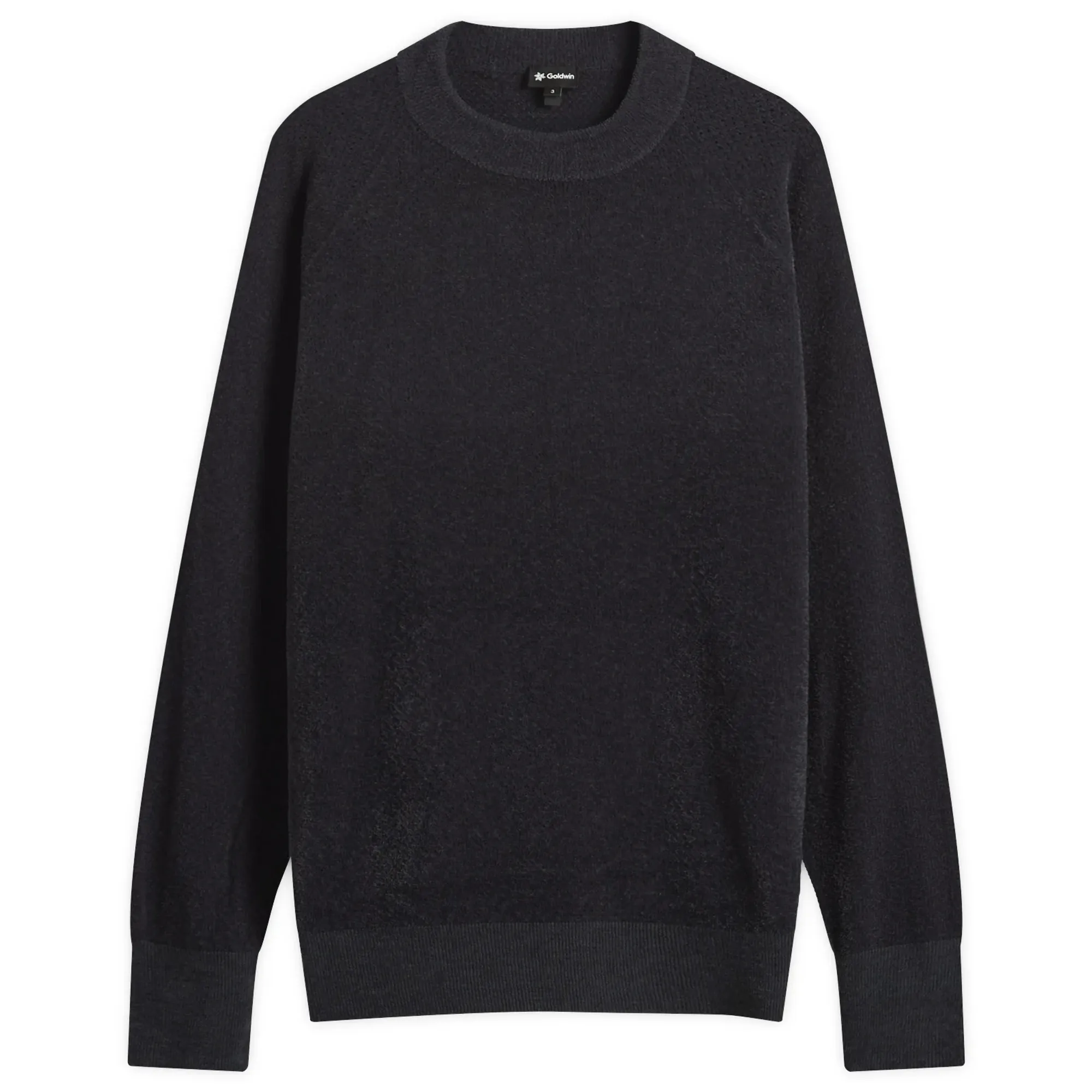 Goldwin Men's Mesh Pile Crew Sweatshirt Wolf Gray