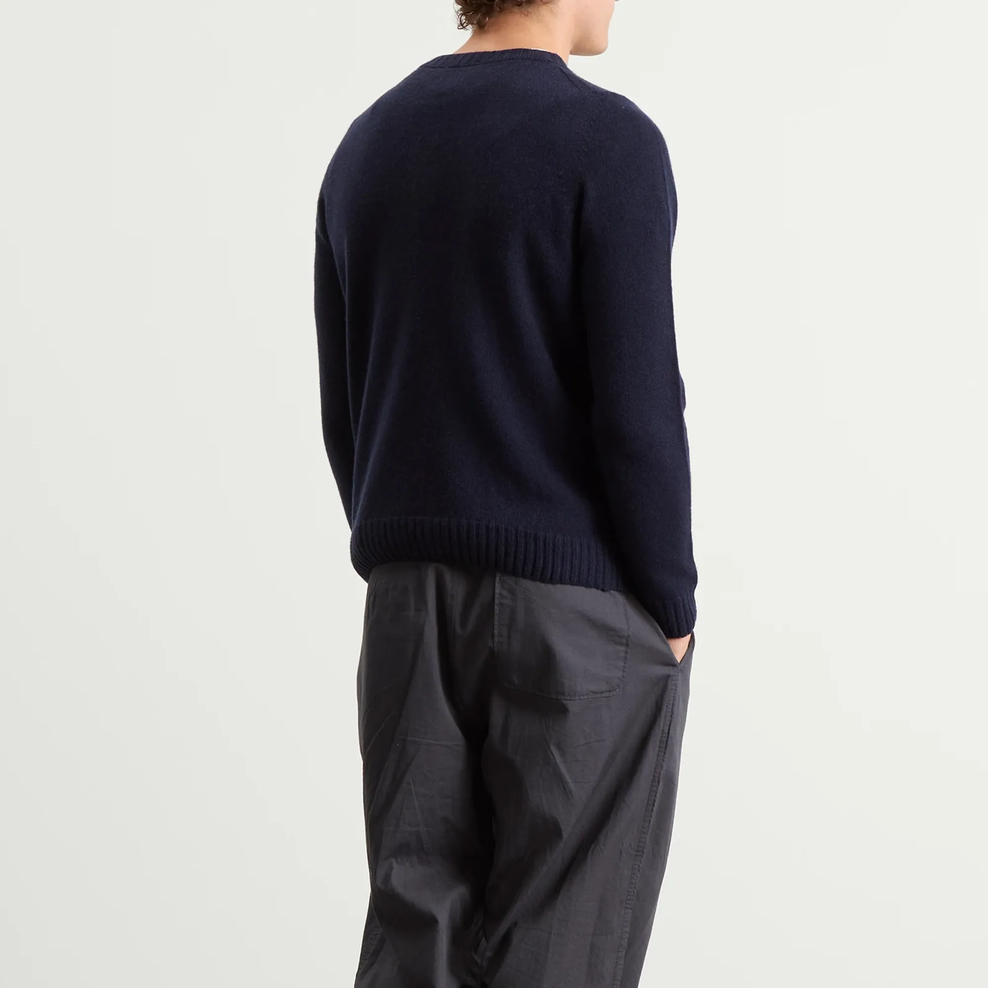 John Smedley Men's Norfolk Cashmere Crew Neck Jumper Midnight