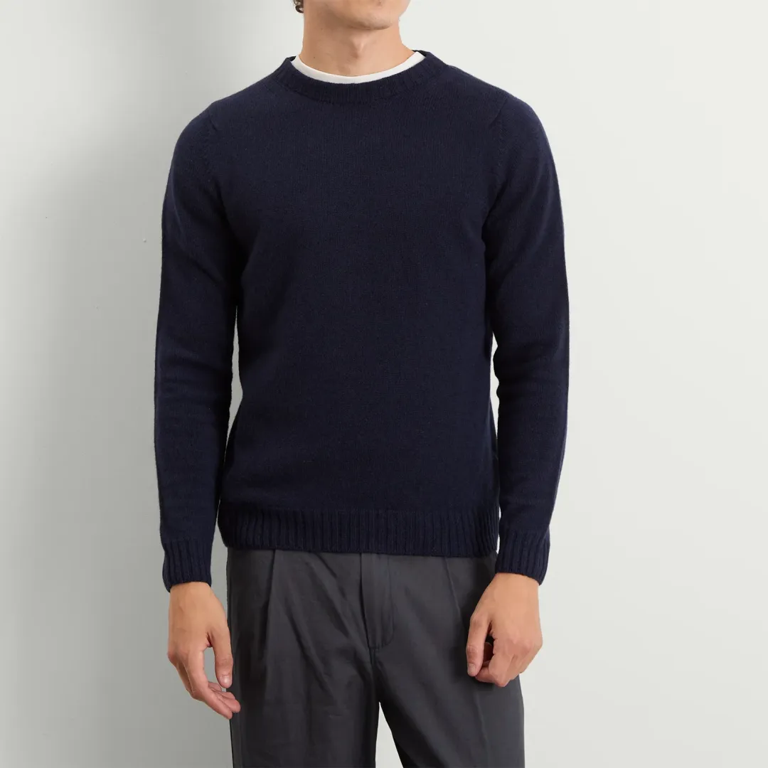 John Smedley Men's Norfolk Cashmere Crew Neck Jumper Midnight