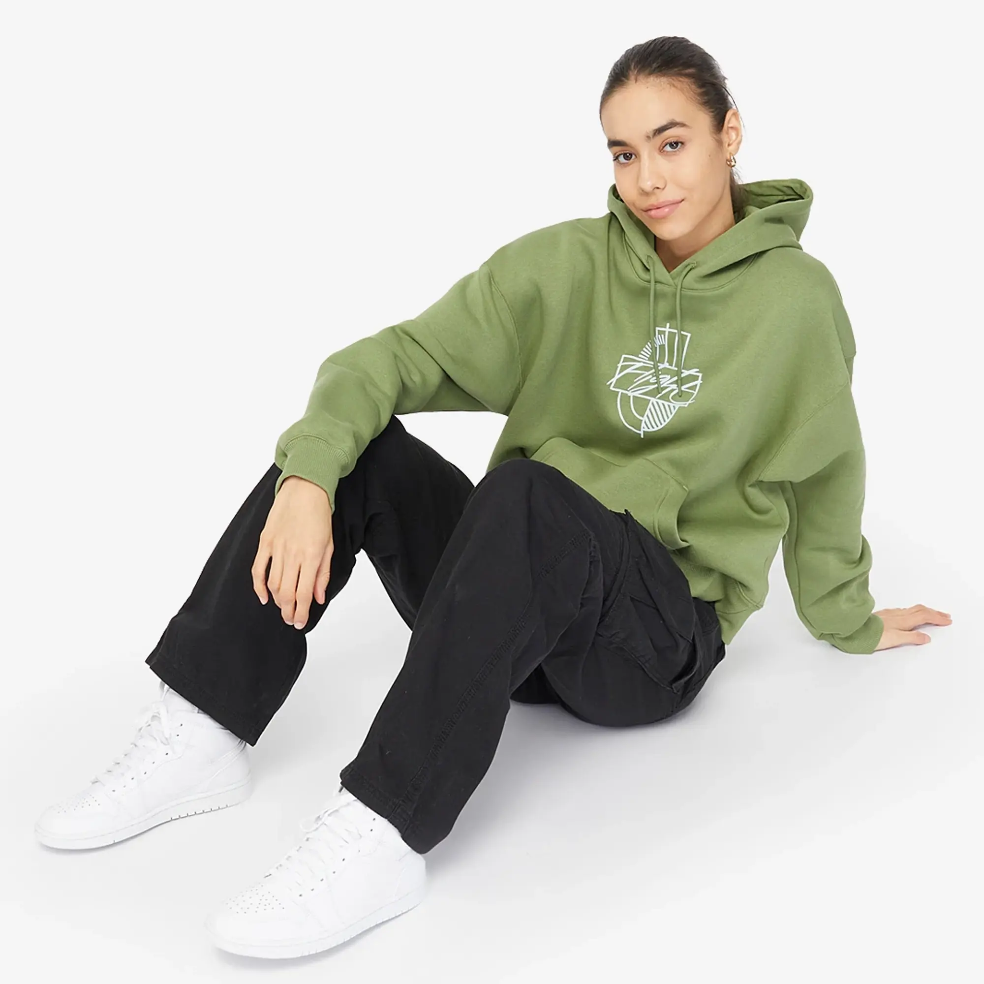 Womens Jordan Brooklyn Graphics Fleece Pull Over