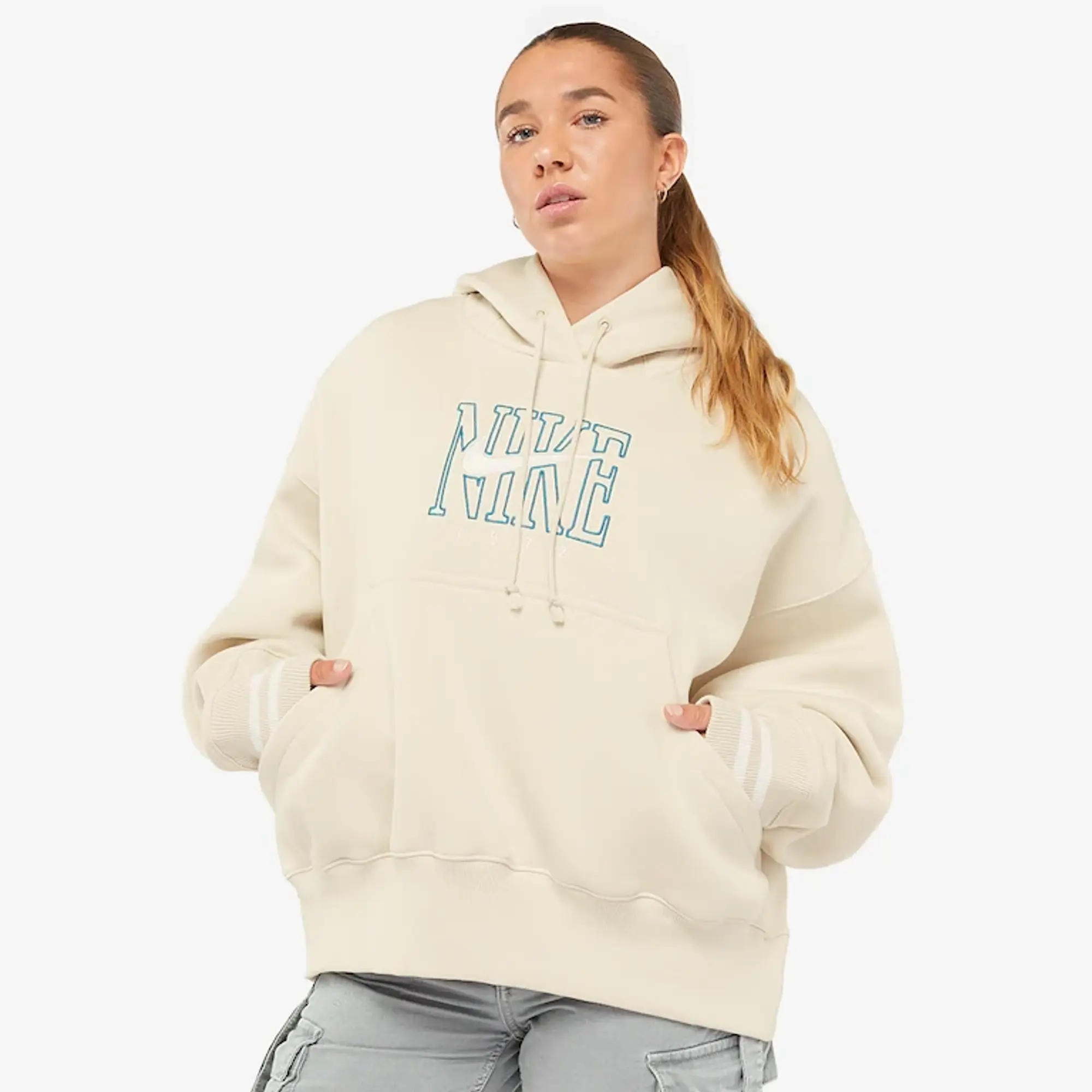 Nike Sportswear Womens Phoenix Fleece Over Oversized Graphic Hoodie