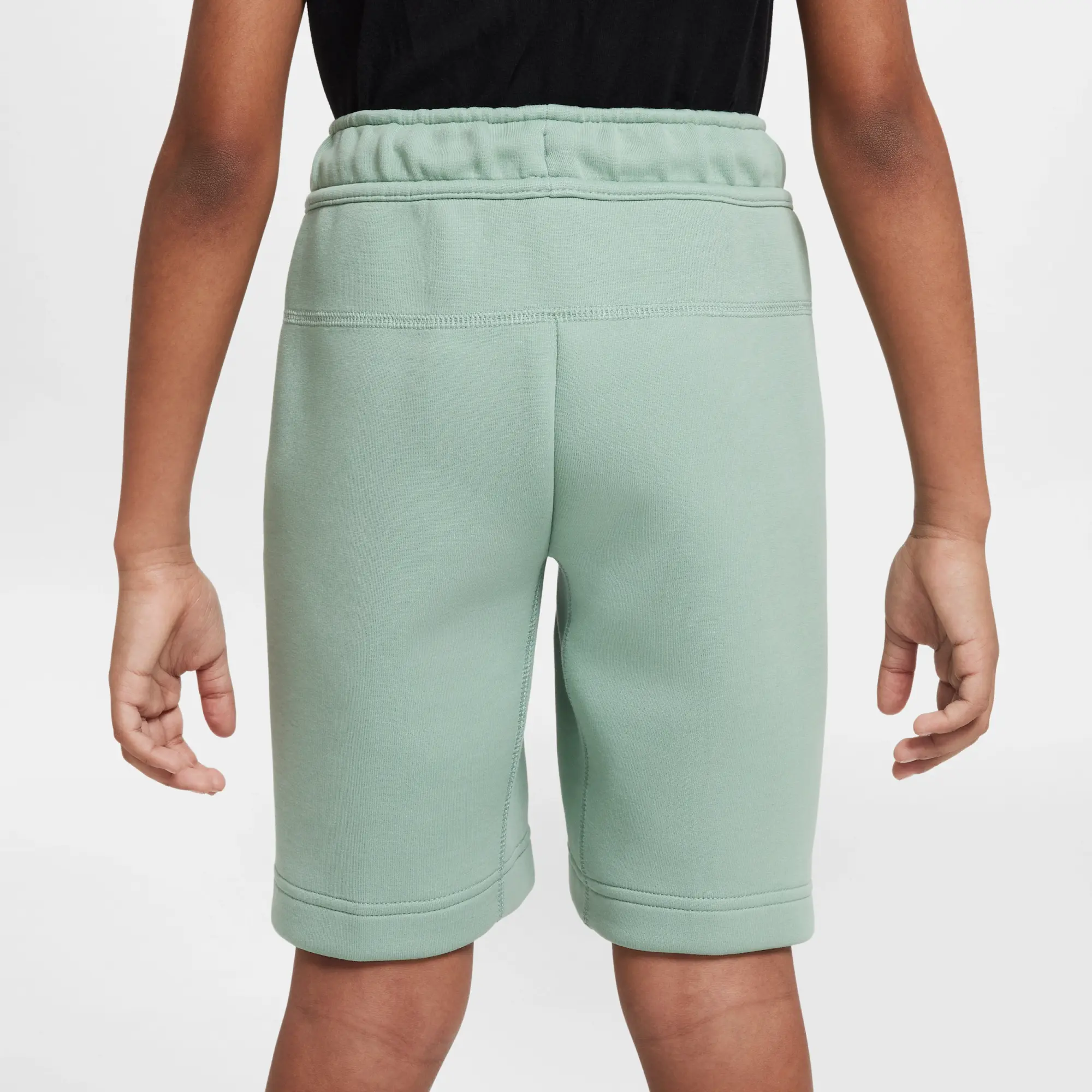 Nike Tech Fleece Older Kids' (Boys') Shorts - Green - Cotton/Polyester