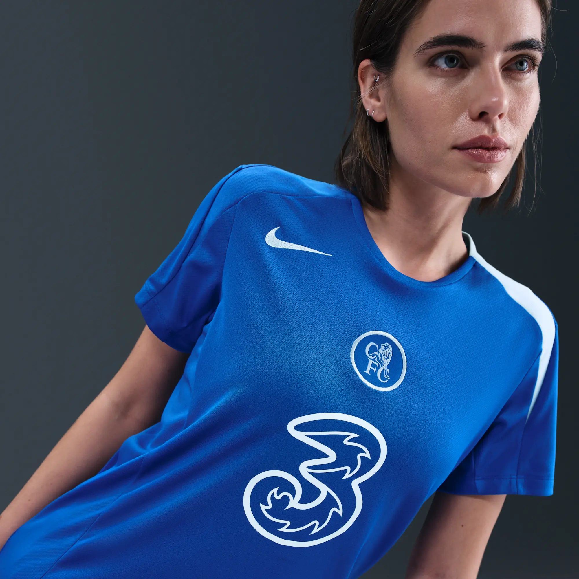 Chelsea F.C. Strike Third Women's Nike Dri-FIT Total 90 Football Knit Top - Blue - Polyester