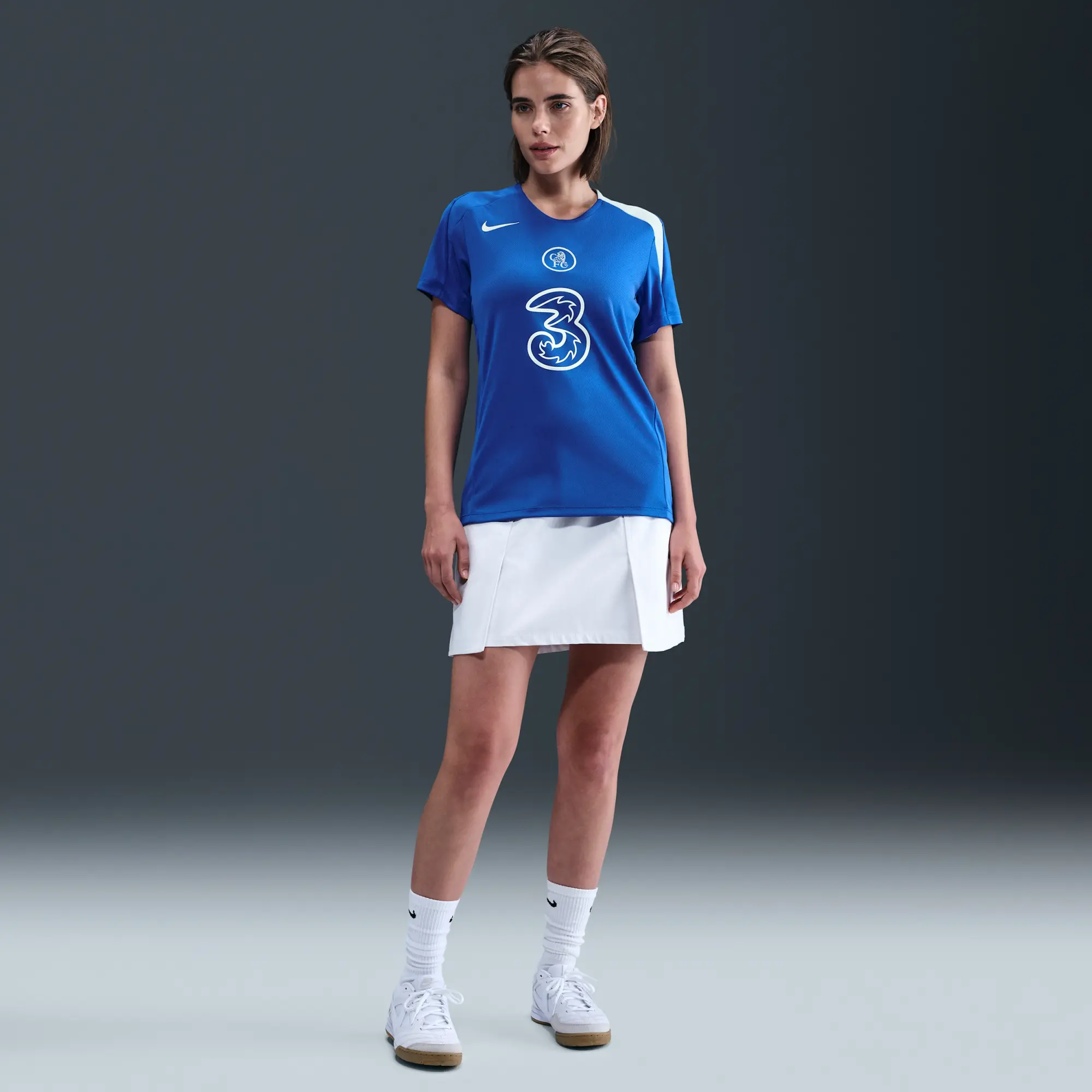 Chelsea F.C. Strike Third Women's Nike Dri-FIT Total 90 Football Knit Top - Blue - Polyester