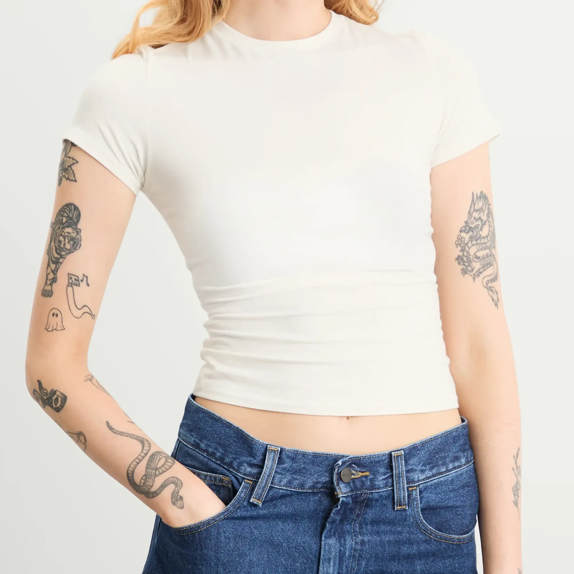 SKIMS Women's Cotton Jersey T-Shirt Marble