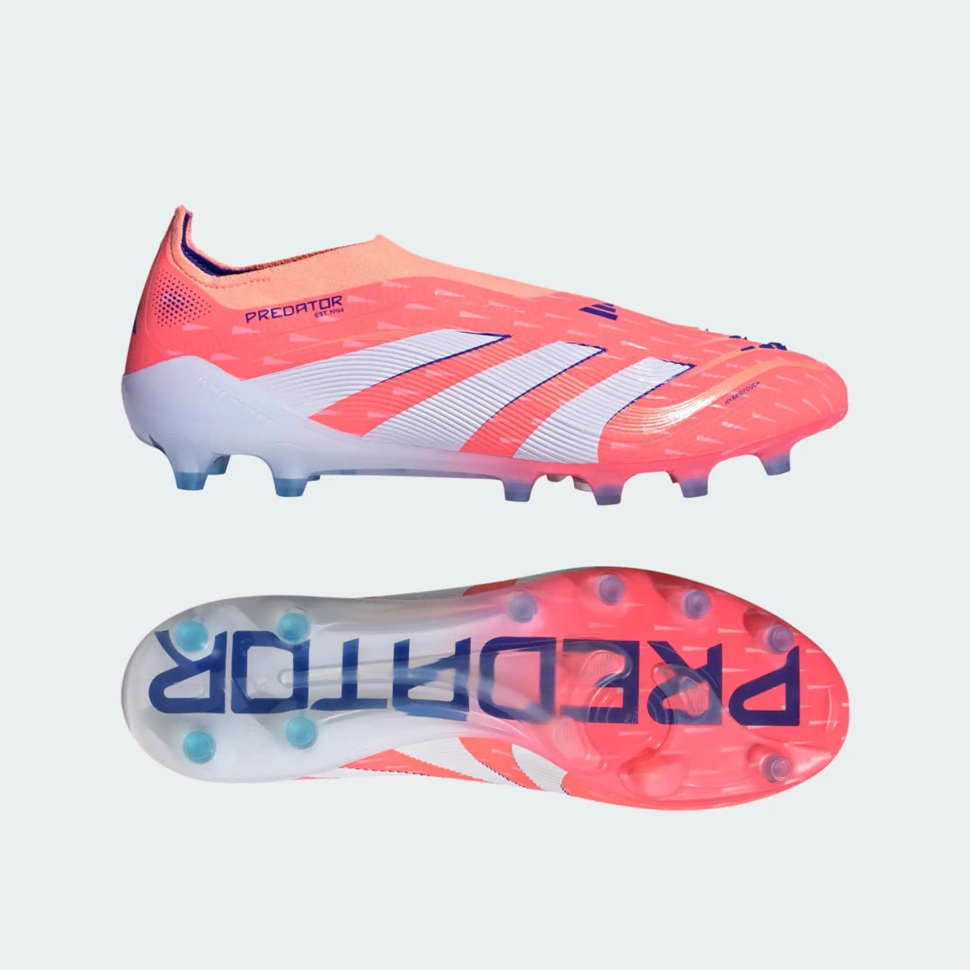Adidas Predator Elite Laceless Ag Coral Blaze - Signal Orange/Footwear White/Beam Orange - ['Orange']
