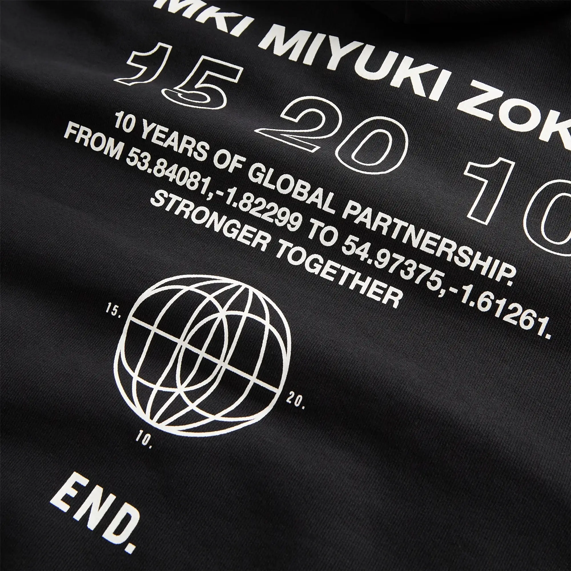 END. x MKI Men's 152010 Globe Hoodie Black