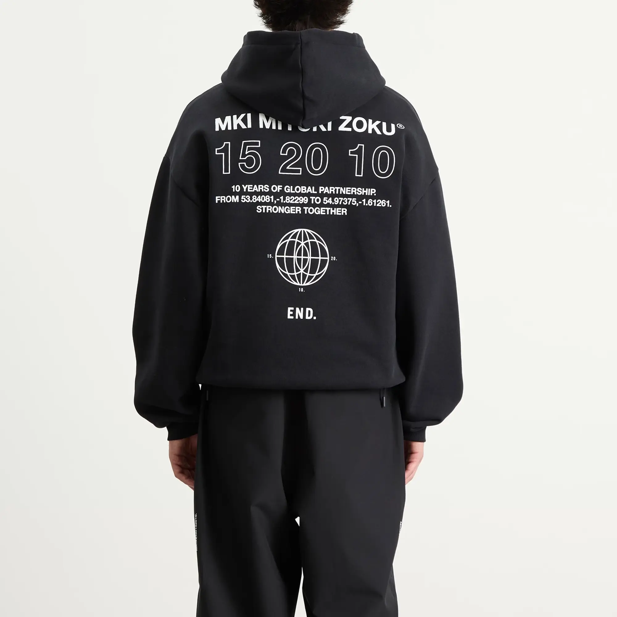 END. x MKI Men's 152010 Globe Hoodie Black