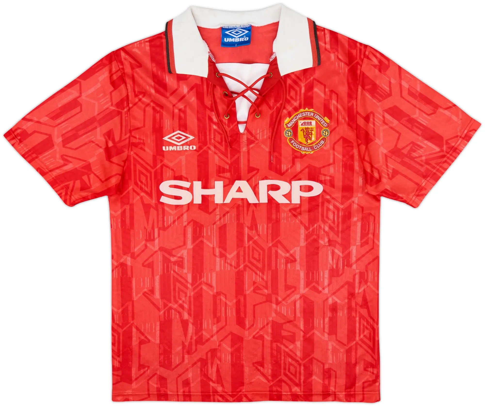 Umbro Manchester United Mens SS Home Shirt 1992/94