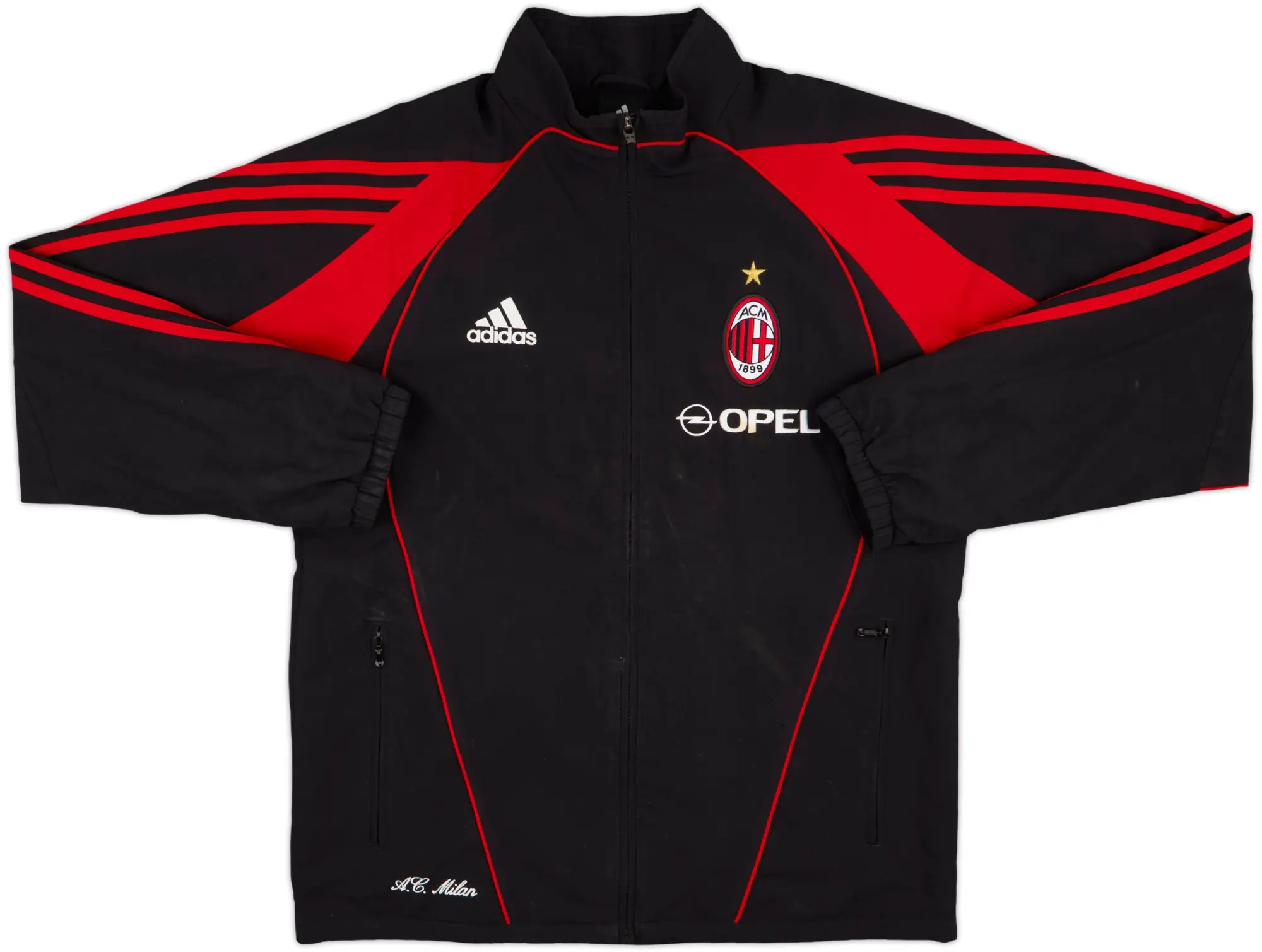 2005-06 AC Milan adidas Track Jacket - 8/10 - (M)