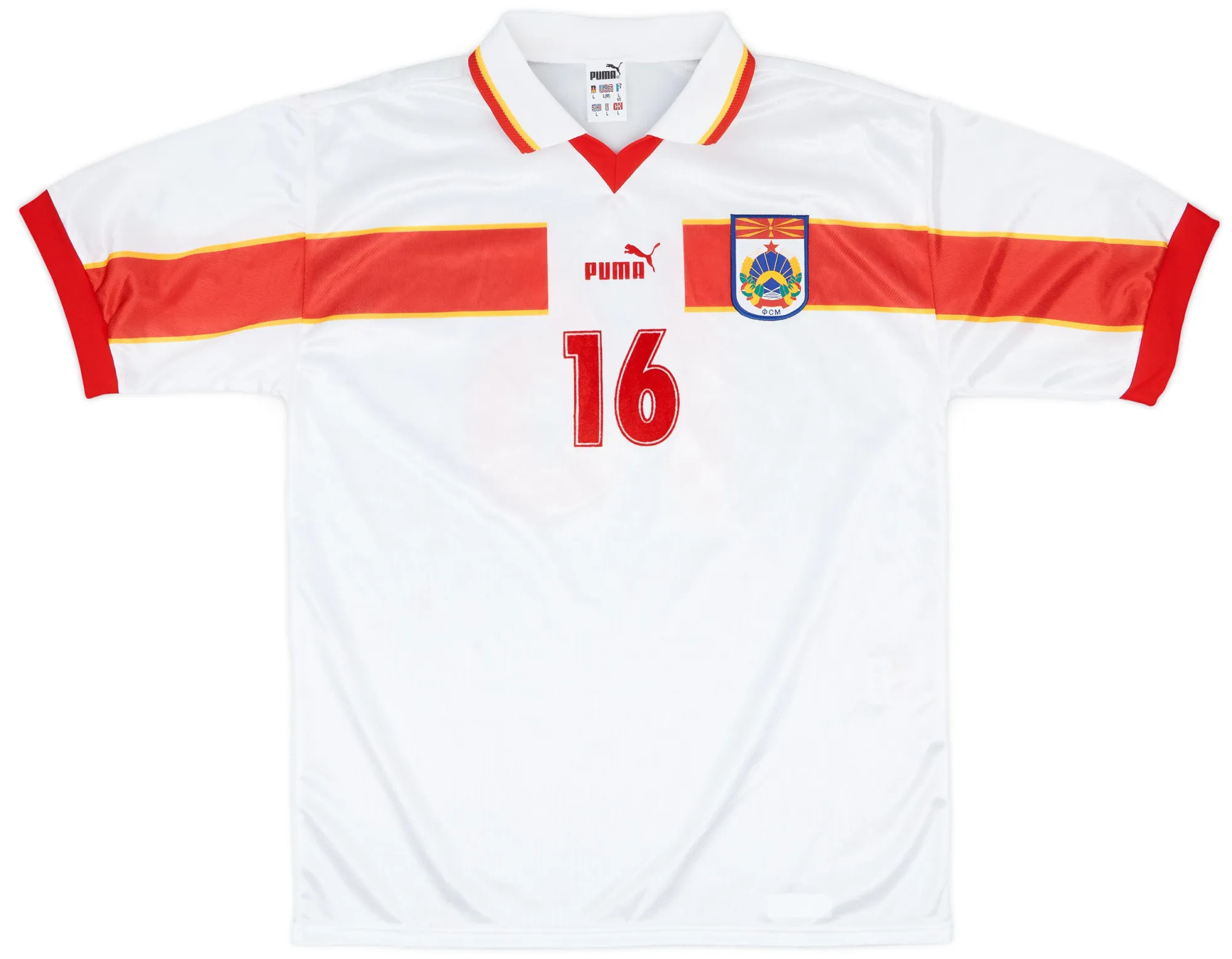 Puma Macedonia Mens SS Player Issue Away Shirt 1998