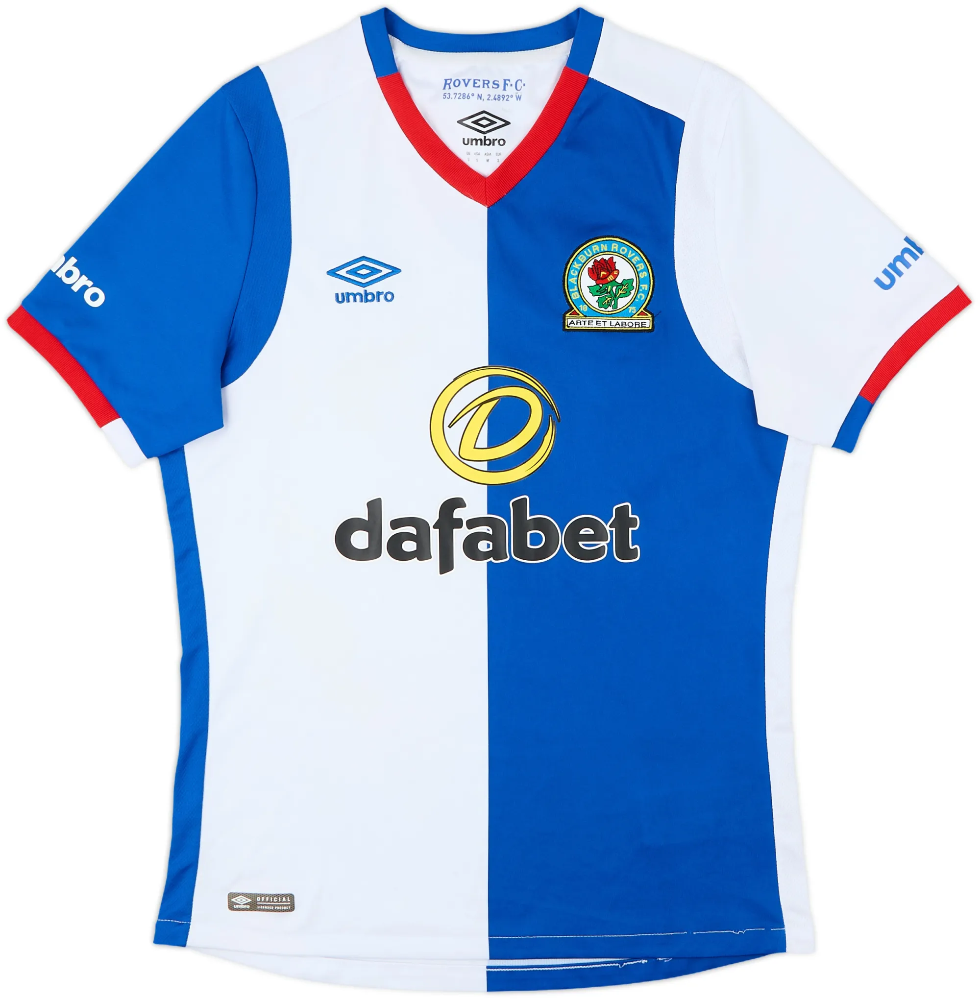 Umbro Blackburn Rovers Mens SS Home Shirt 2016/17