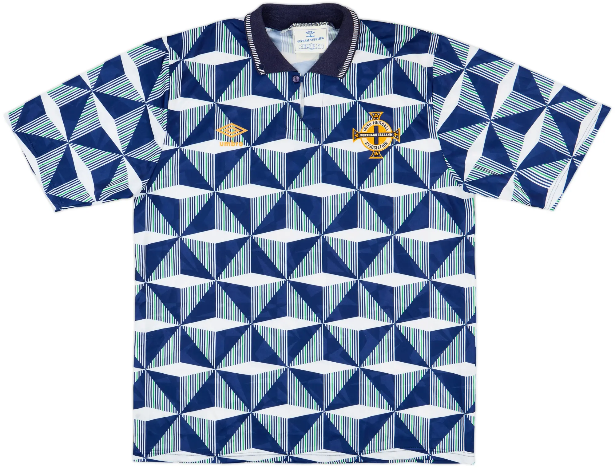 Umbro Northern Ireland Mens SS Away Shirt 1990