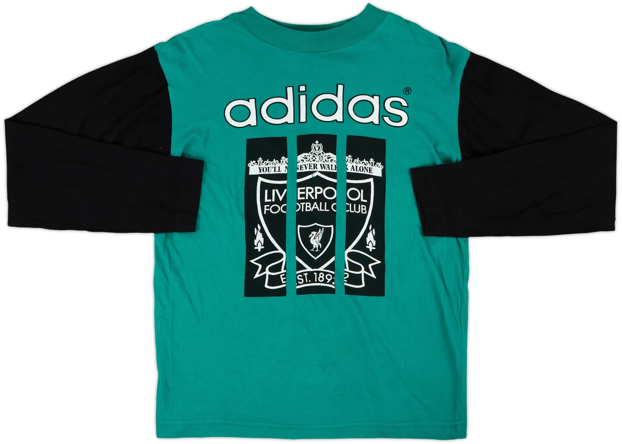 1999-00 Liverpool adidas Cotton L/S Tee - 8/10 - (S)