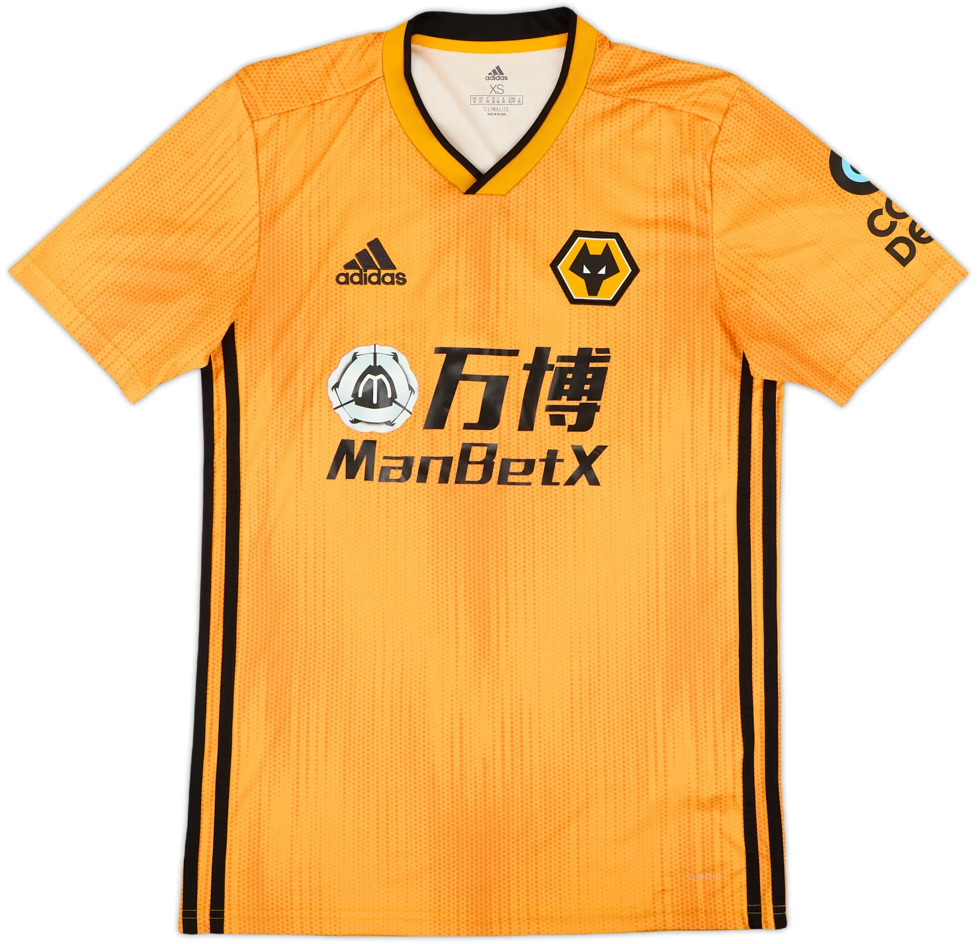 adidas Wolverhampton Wanderers Mens SS Home Shirt 2019/20