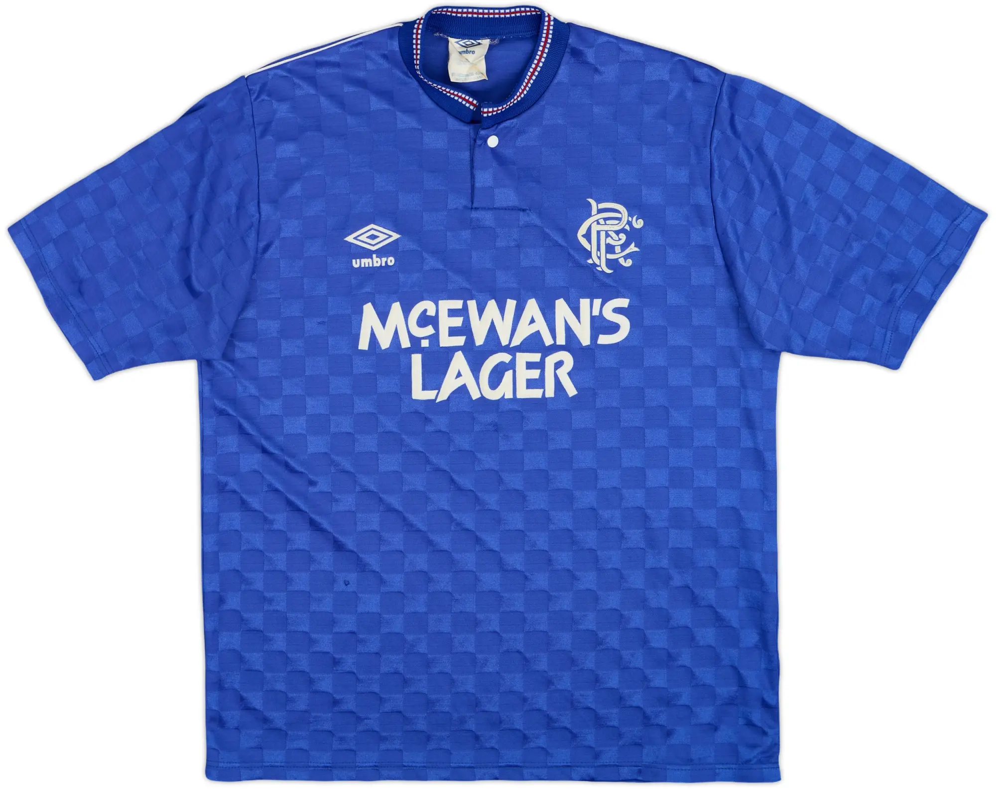 Umbro Rangers Mens SS Home Shirt 1987/88