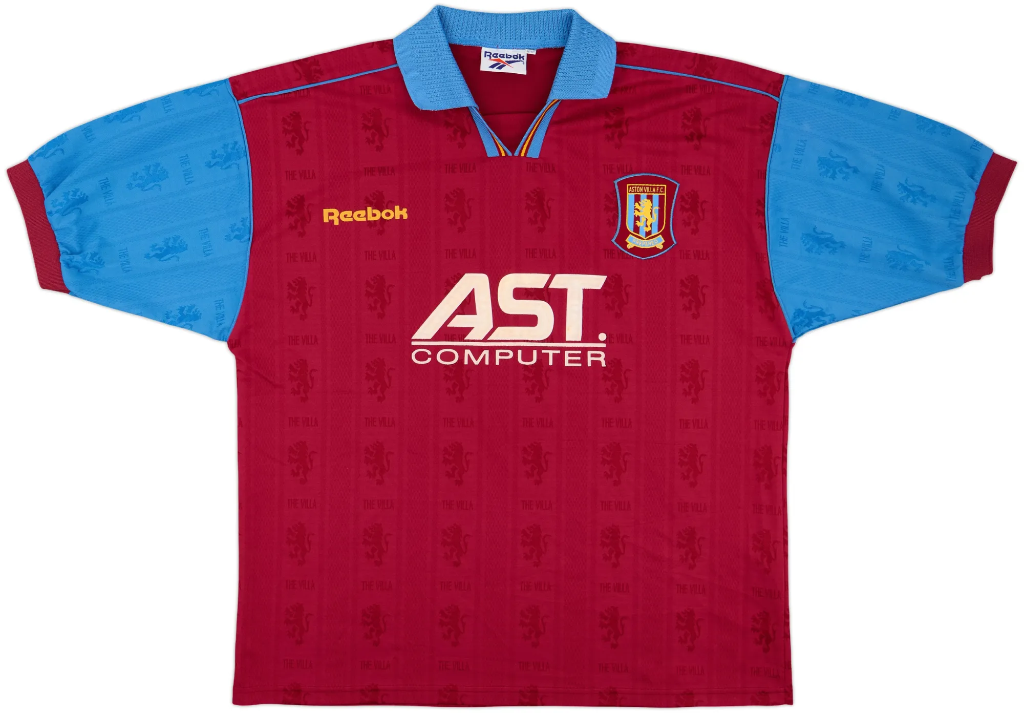Reebok Aston Villa Mens SS Home Shirt 1995/97