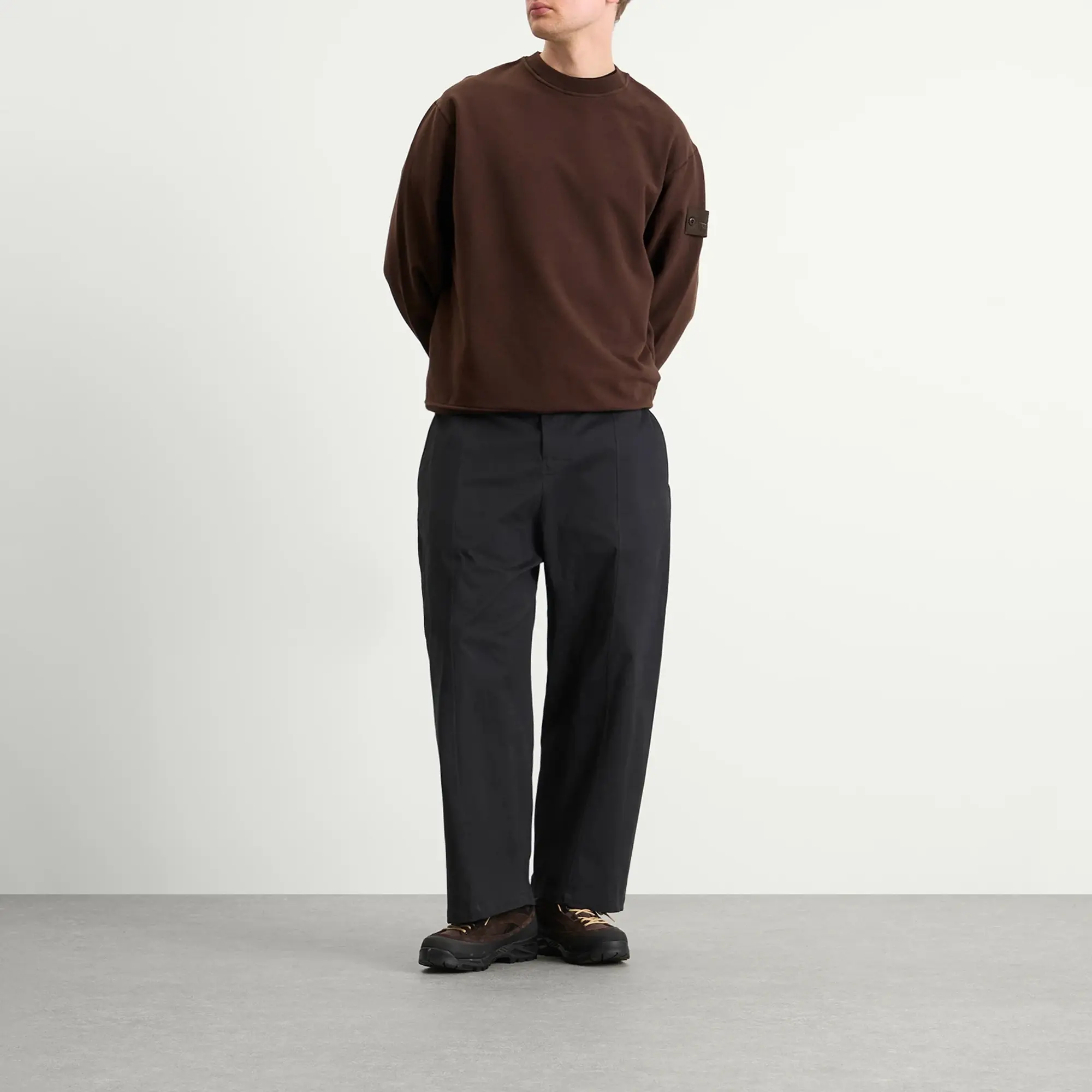 Stone Island Men's Ghost Crew Neck Sweatshirt Dark Brown