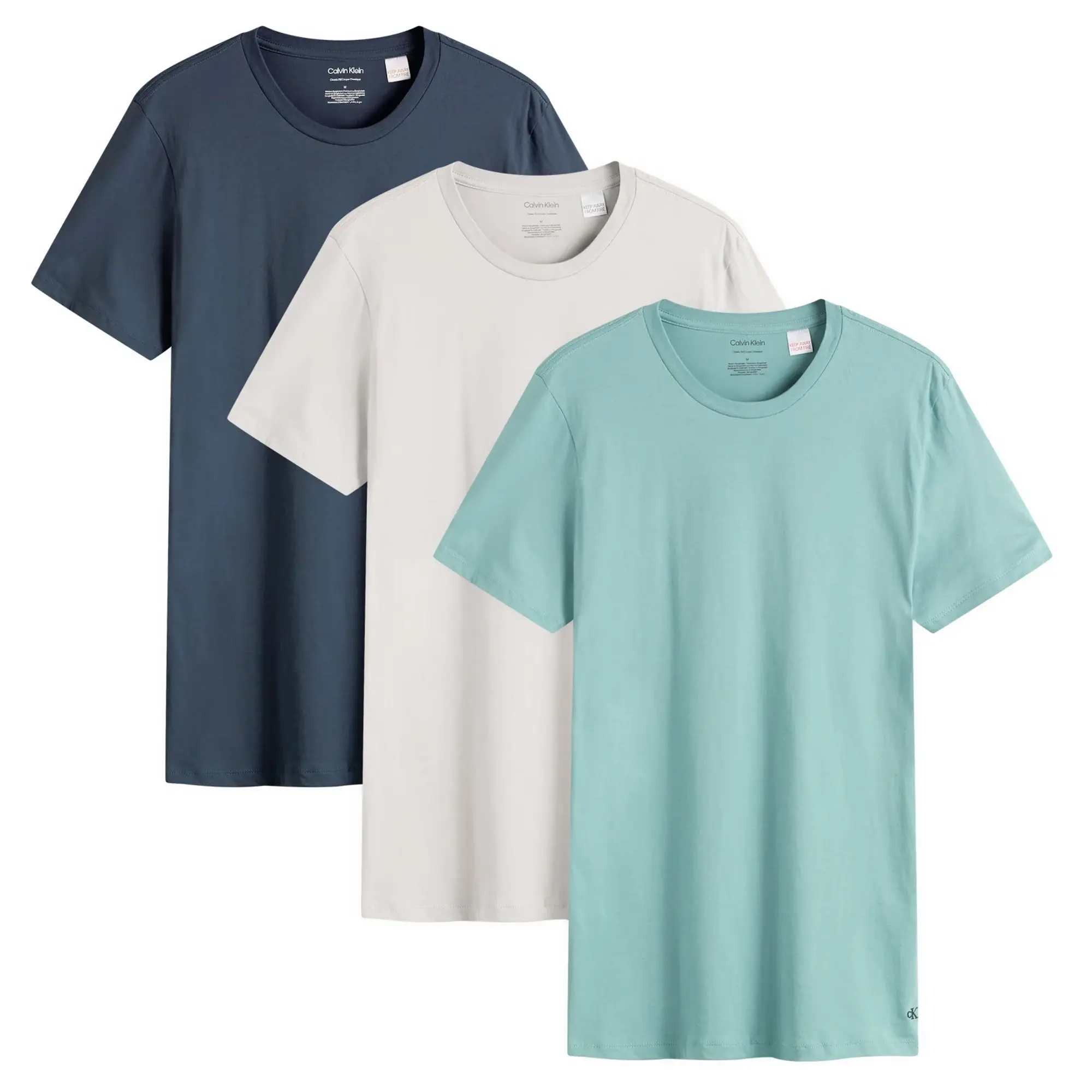 Calvin Klein Men's Crew Neck T-Shirt - 3 Pack Green