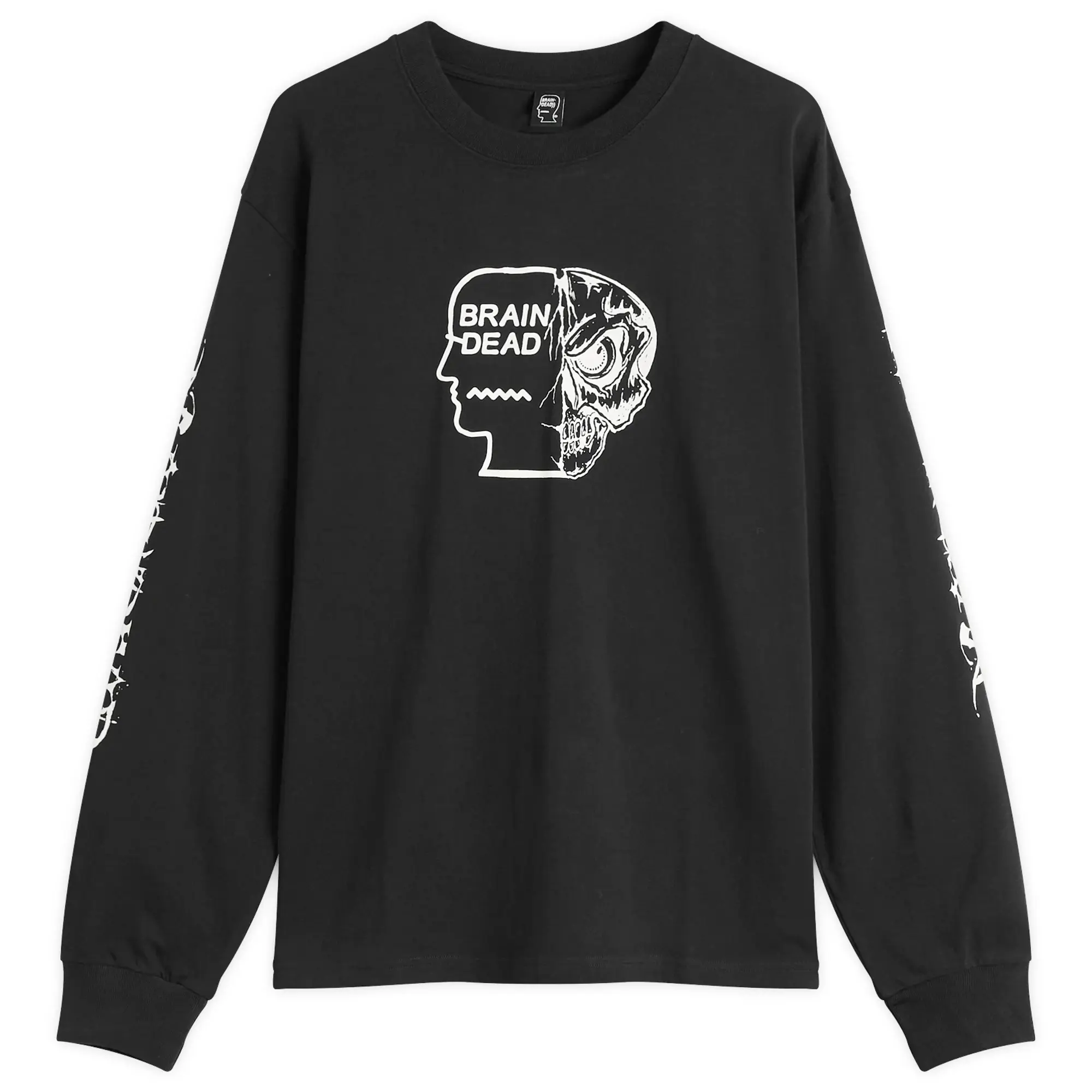 Brain Dead Men's Skull Mech Long Sleeve T-Shirt Black