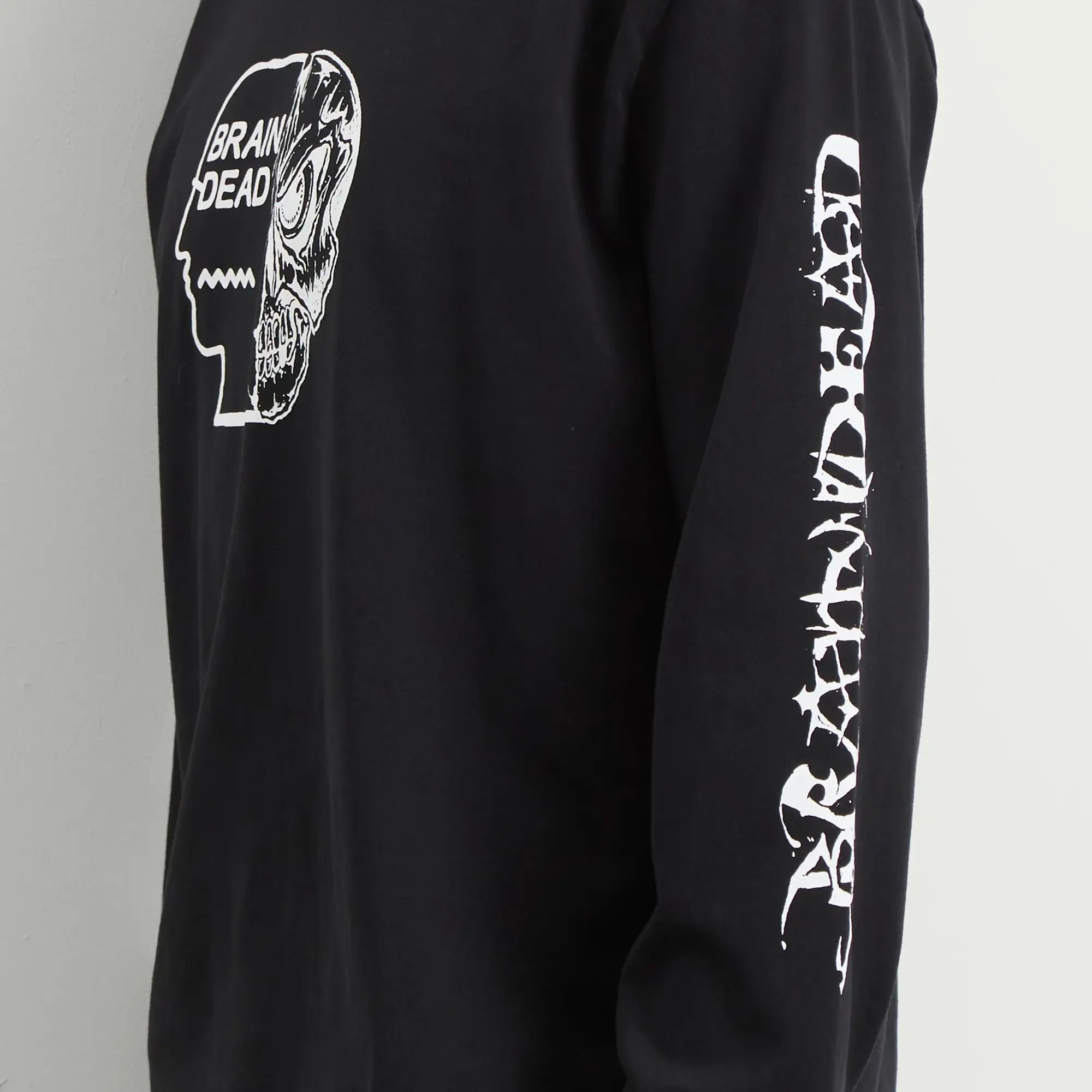 Brain Dead Men's Skull Mech Long Sleeve T-Shirt Black