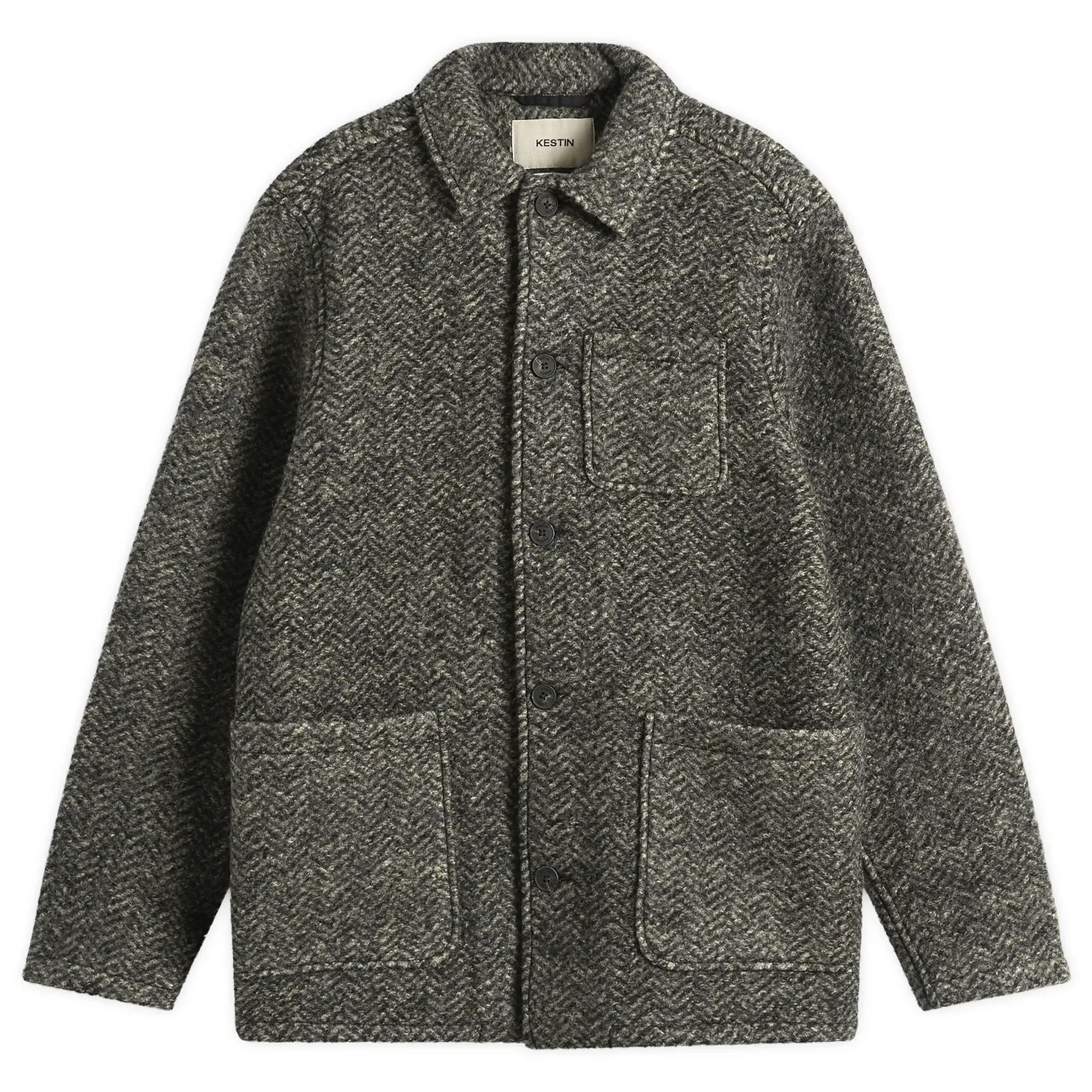Kestin Men's Ormiston Jacket Moss Herringbone Wool