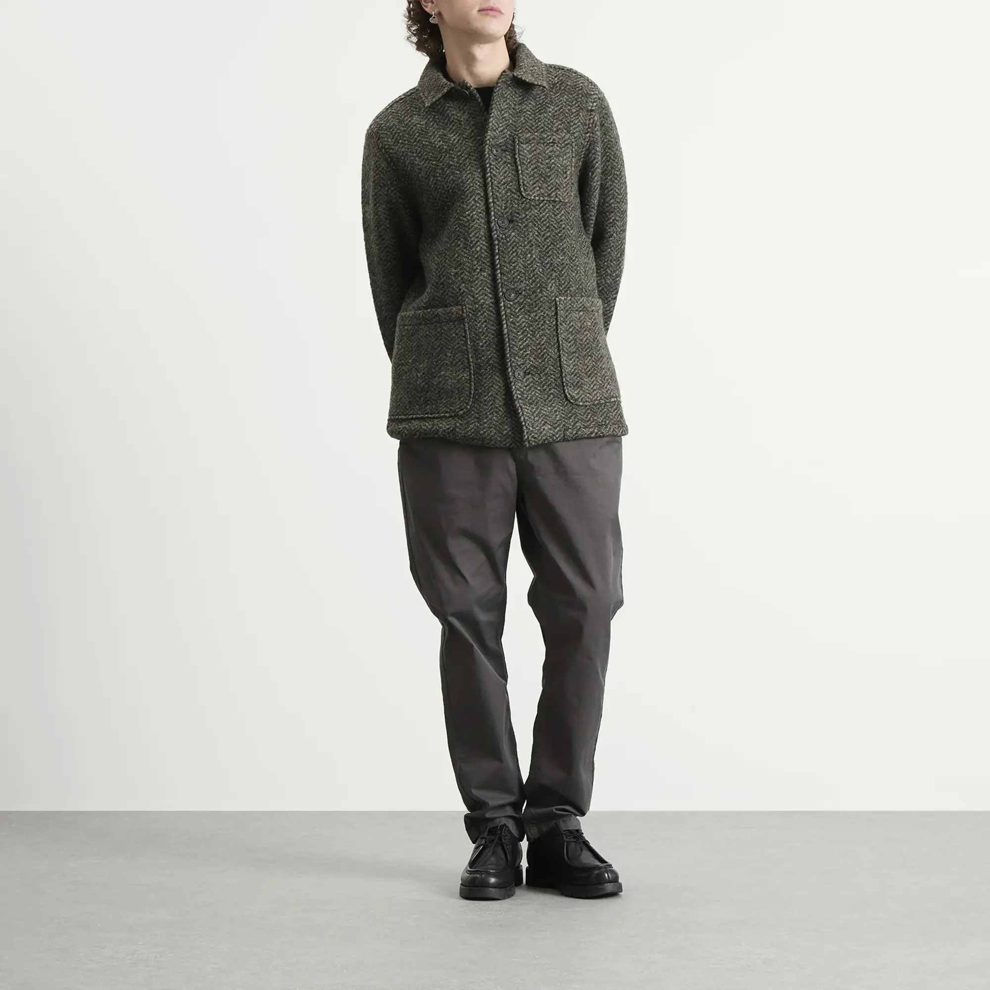 Kestin Men's Ormiston Jacket Moss Herringbone Wool