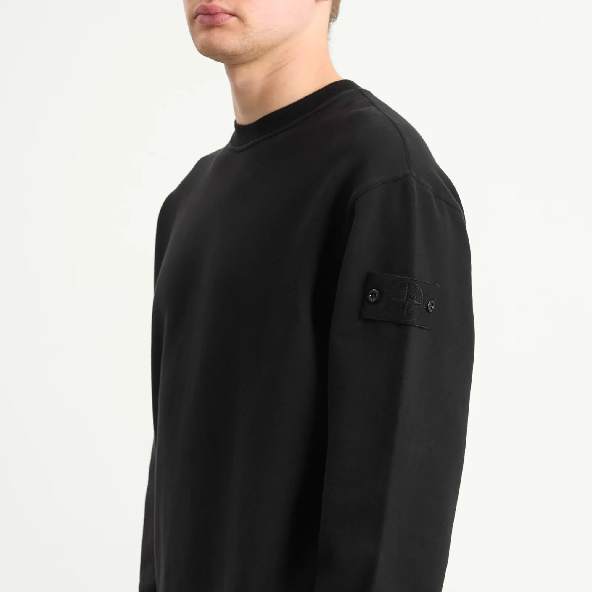 Stone Island Men's Ghost Crew Neck Sweatshirt Black