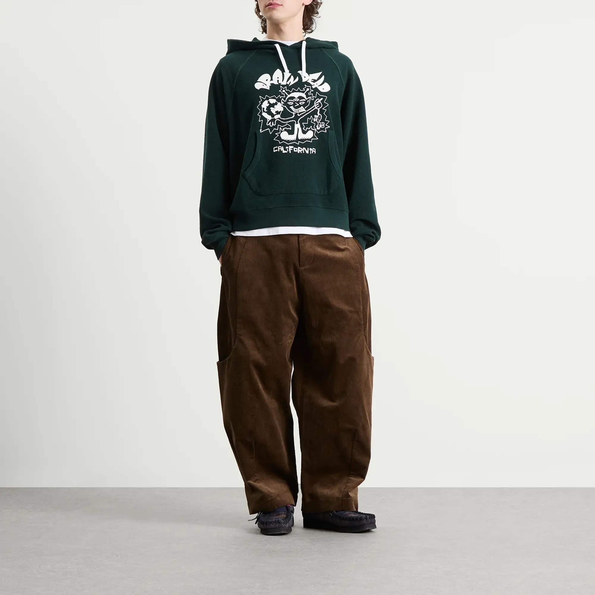 Brain Dead Men's Global Shock Hoodie Forest Green