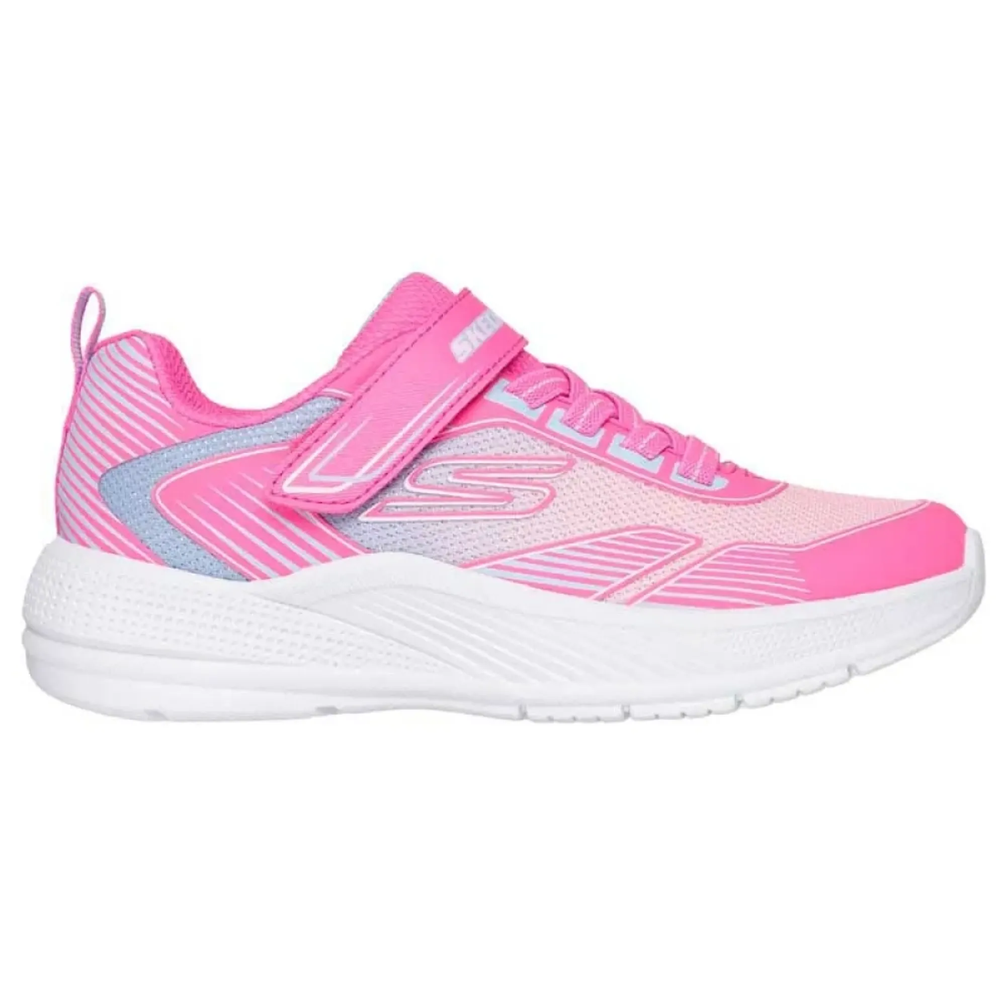 Skechers Girls Microspec Advance - Oasis Point Sneaker in Hot Pink