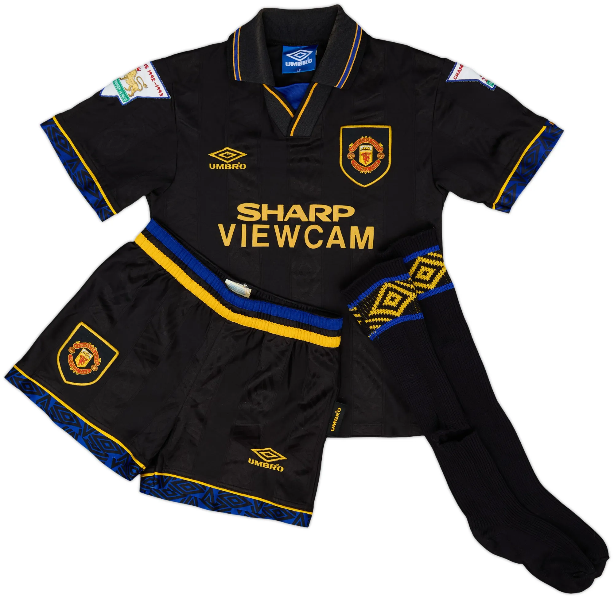 Umbro Manchester United Boys SS Away Mini Kit 1993/95
