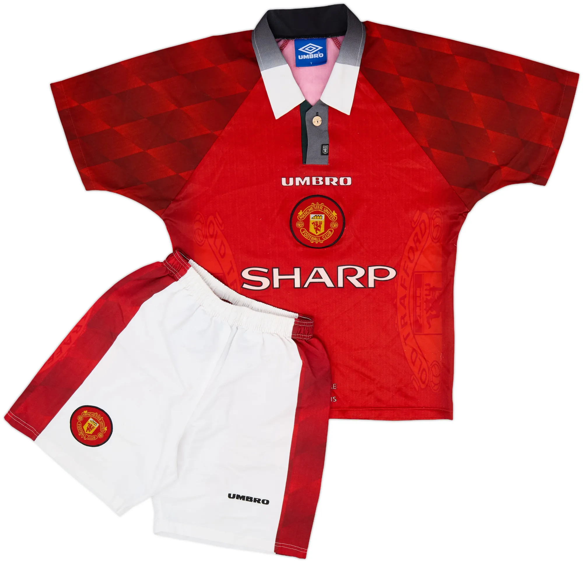 Umbro Manchester United Mens SS Home Shirt 1996/98