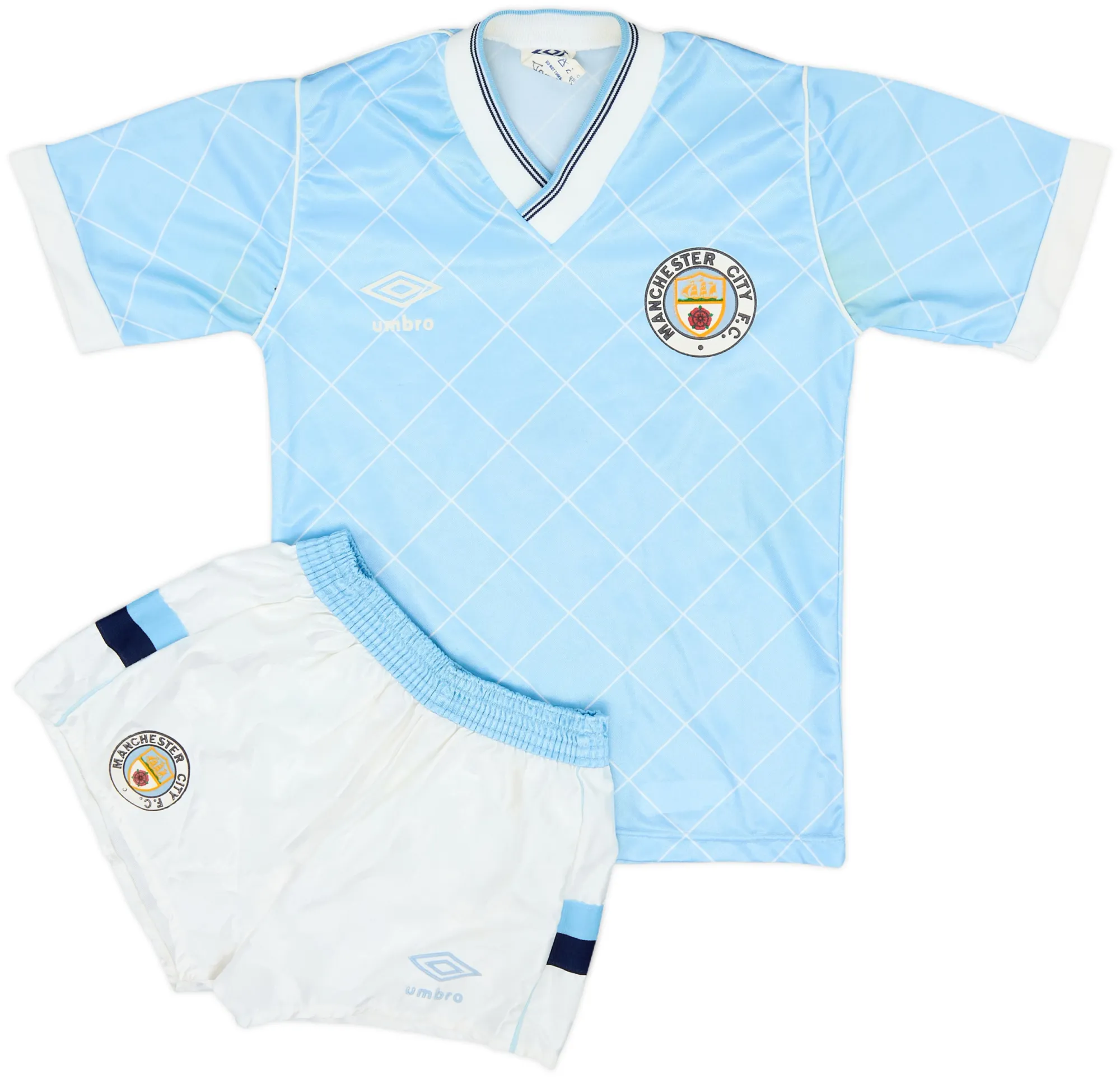 Umbro Manchester City Boys SS Home Mini Kit 1987/89