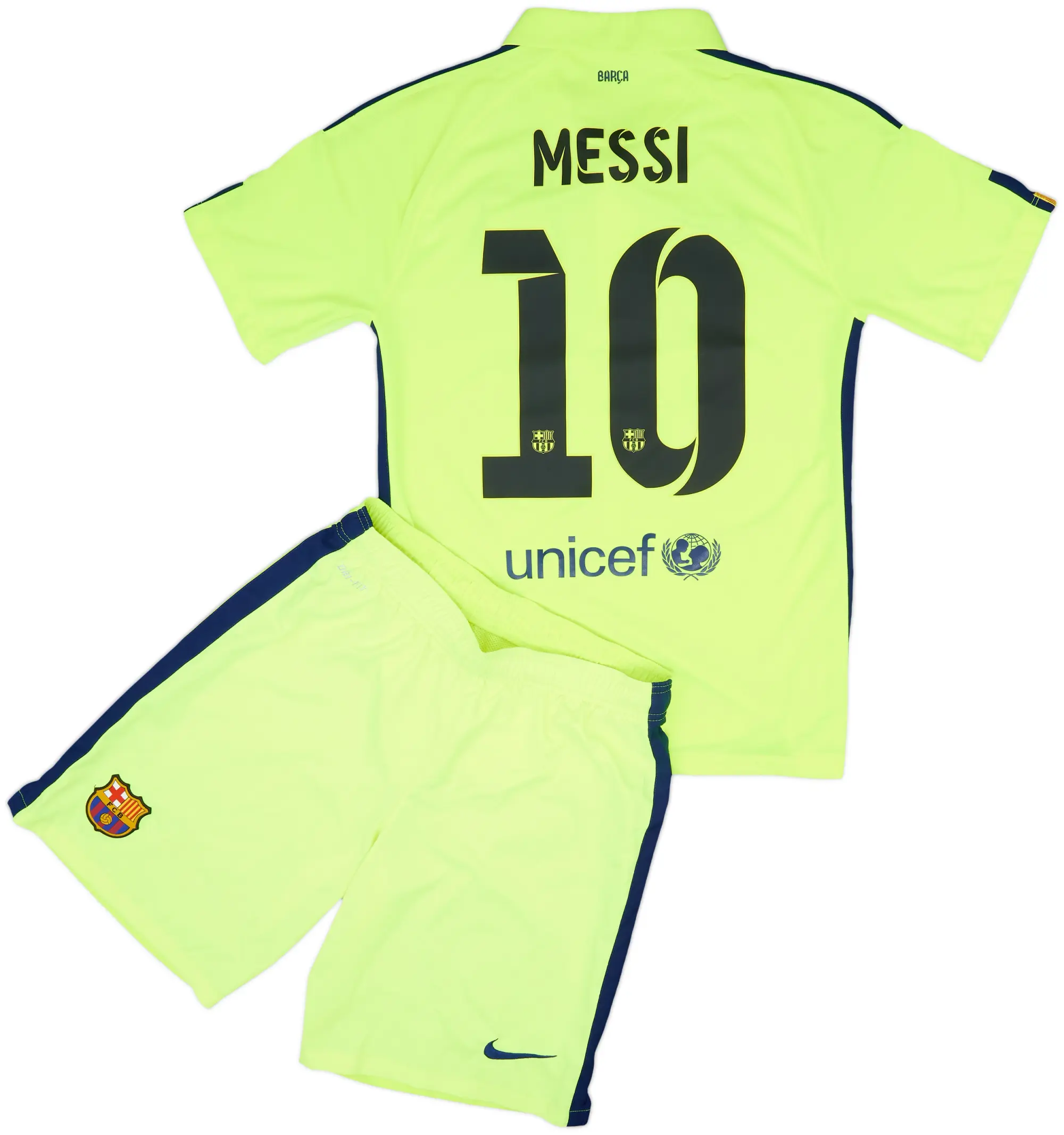 2014-15 Barcelona Third Shirt & Shorts Messi #10 - 8/10 - (S)