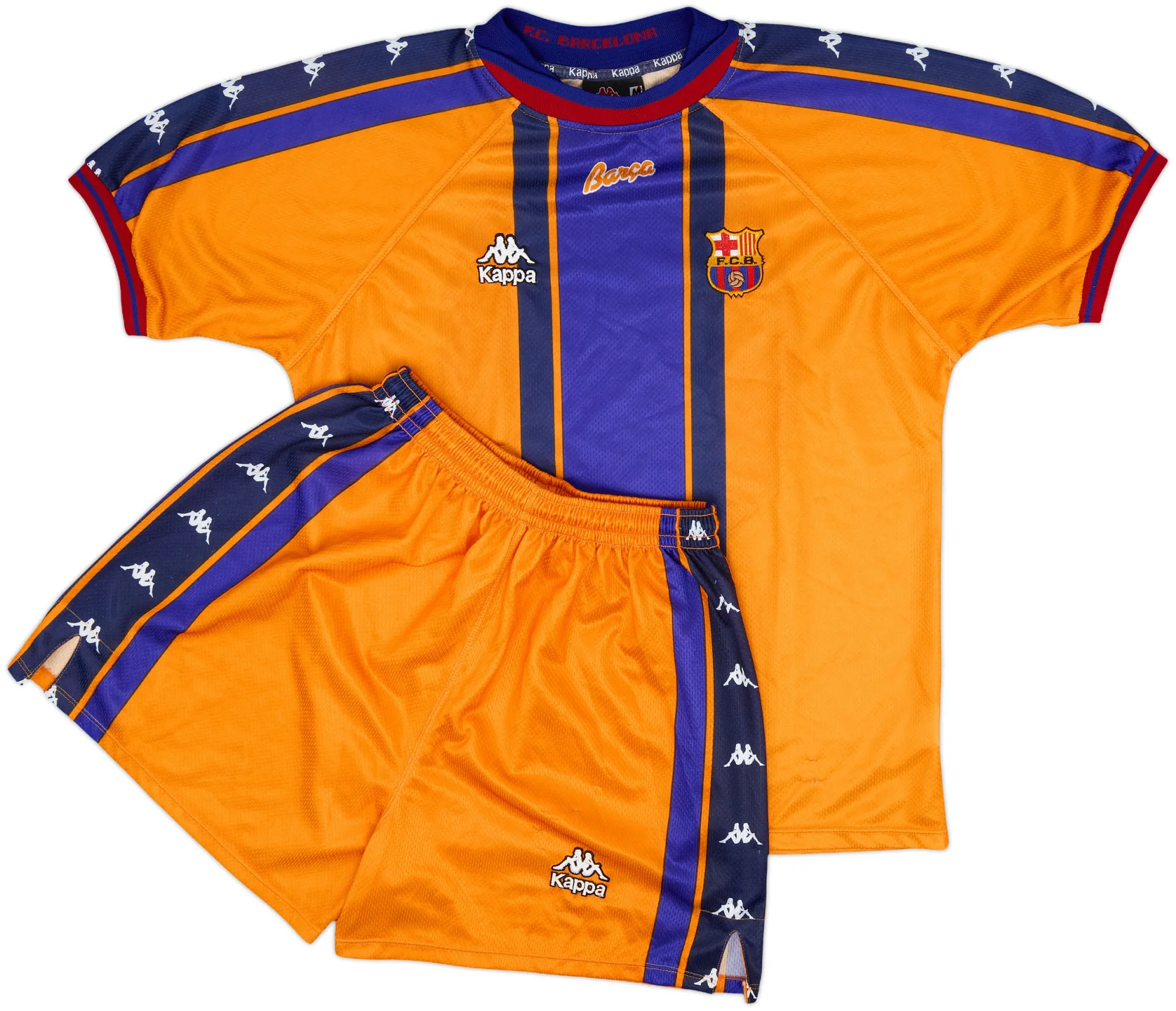 Kappa Barcelona Mens SS Away Mini Kit 1997/98