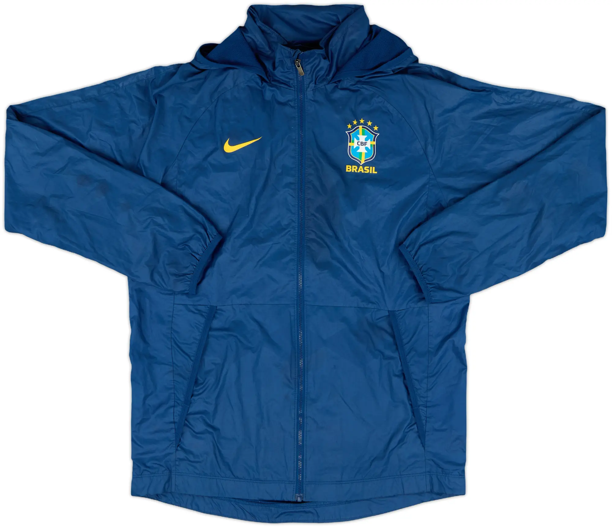 2020-21 Brazil Nike Hooded Rain Jacket - 9/10 - (M)