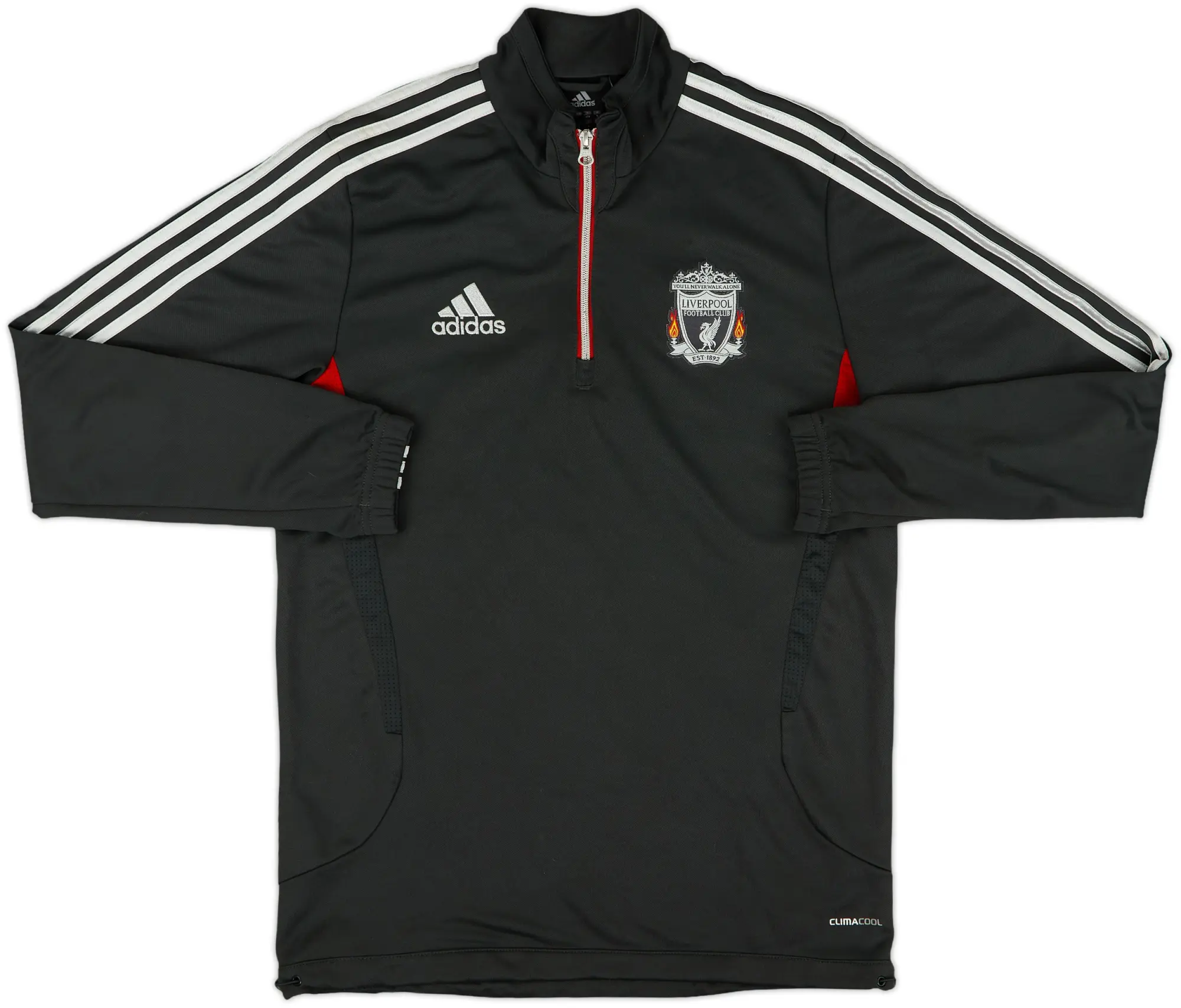 2011-12 Liverpool adidas 1/4 Zip Drill Top - 8/10 - (M)