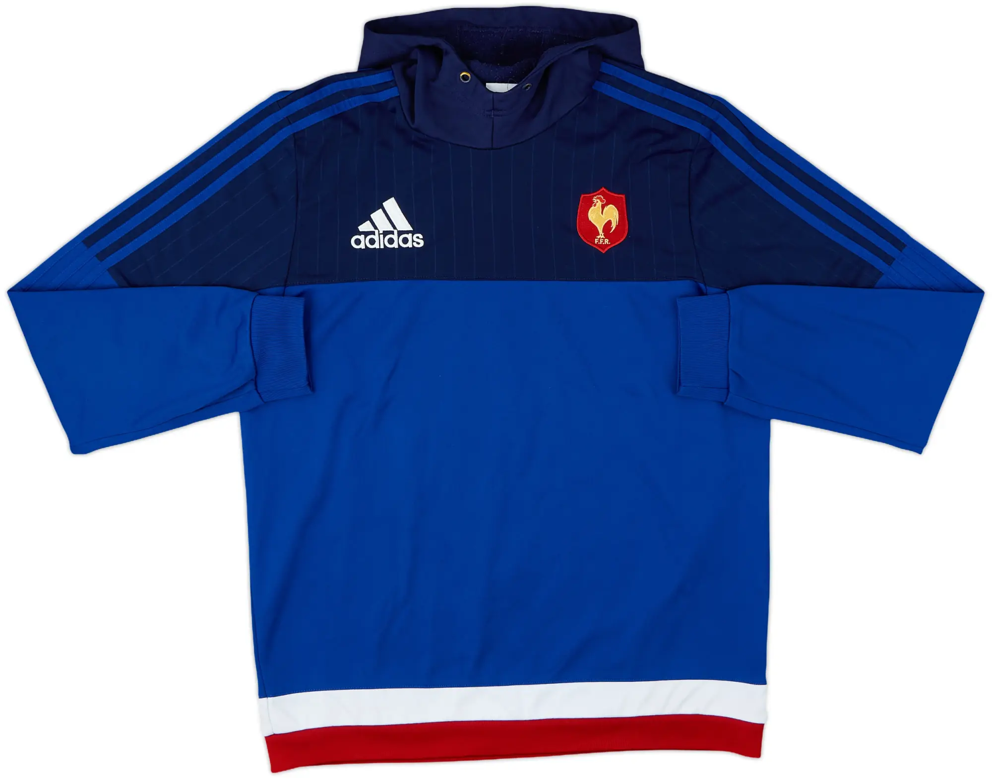 2015-16 France Rugby adidas Hooded Sweat Top - 5/10 - (M)