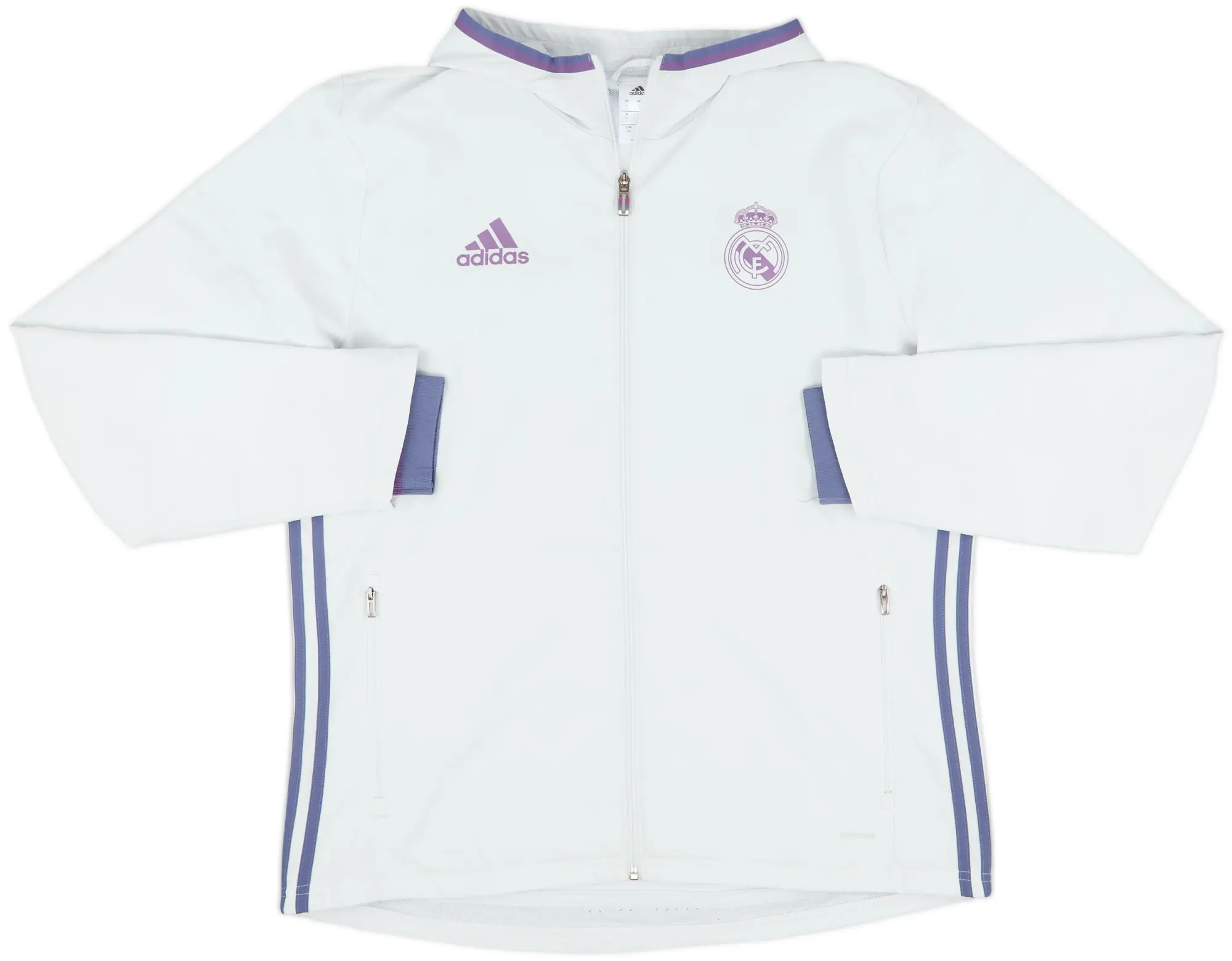 2016-17 Real Madrid adidas Hooded Track Jacket - 8/10 - (L)