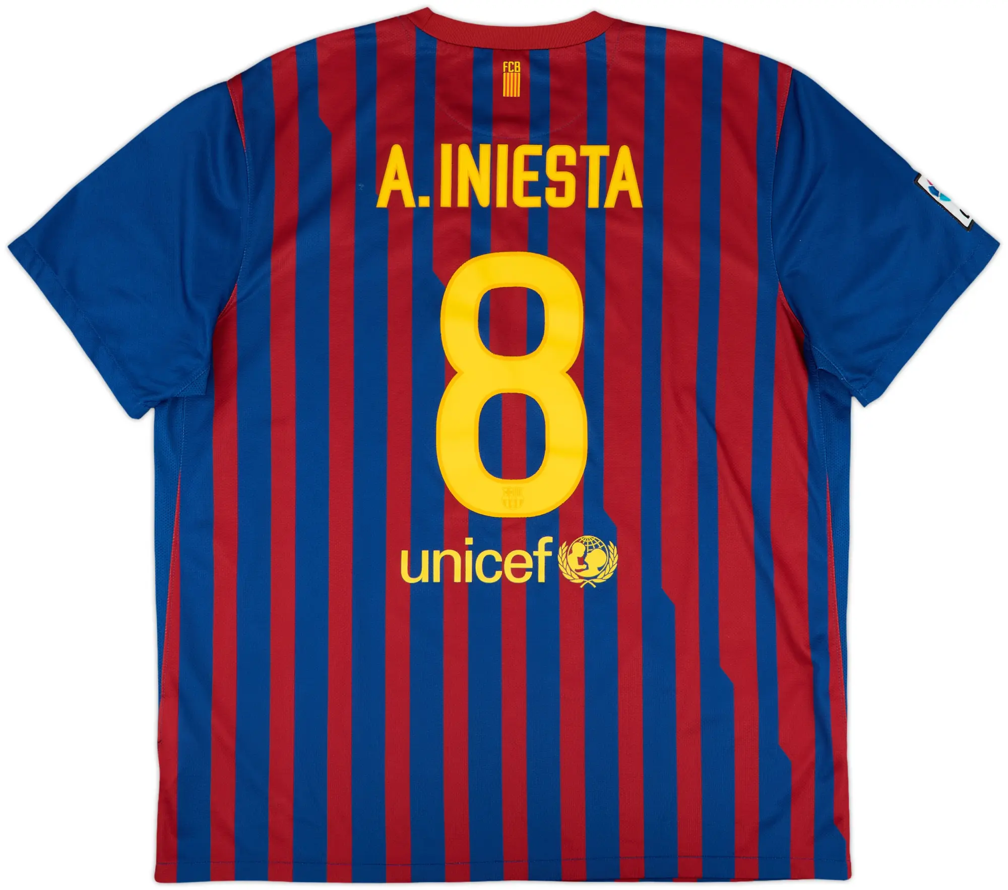 2011-12 Barcelona Home Shirt A.Iniesta #8 - 9/10 - (XXL)