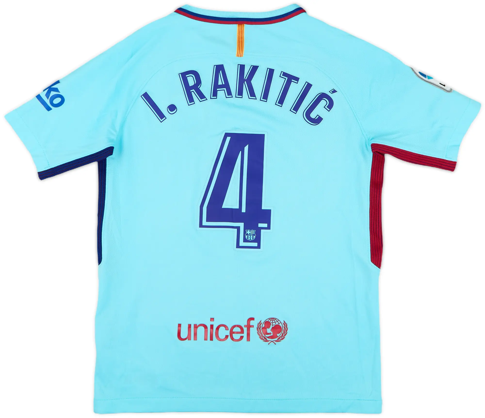 2017-18 Barcelona Away Shirt I.Rakitic #4 - 9/10 - (M.Boys)