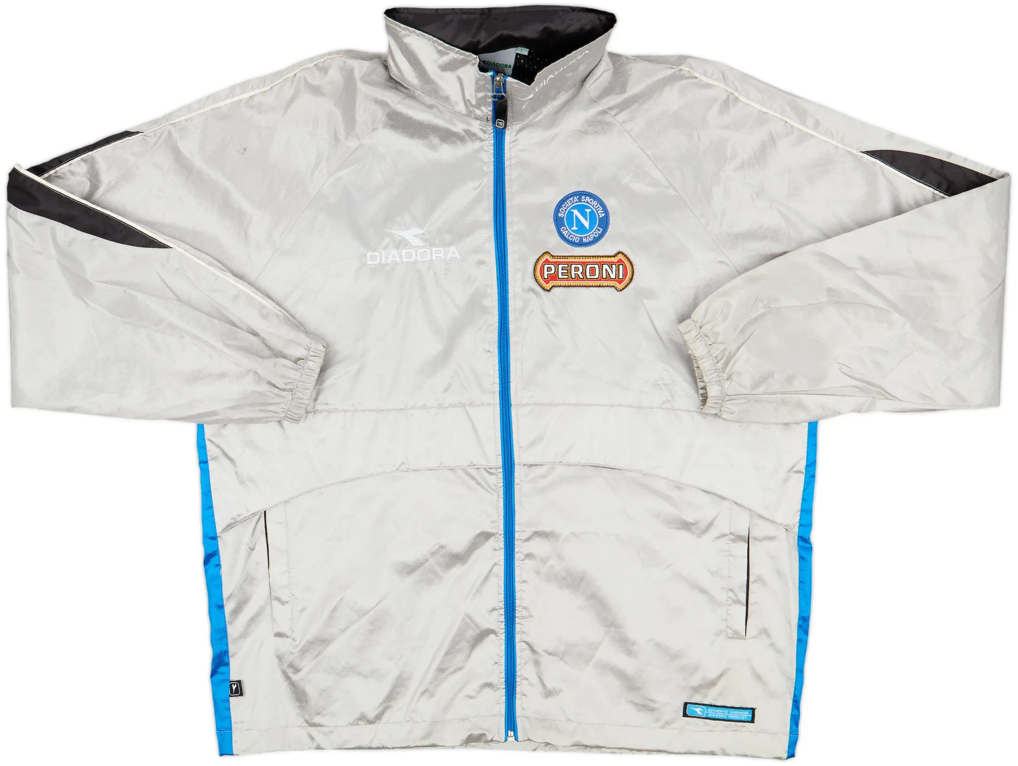 2001-02 Napoli Diadora Hooded Rain Jacket - 8/10 - (L)