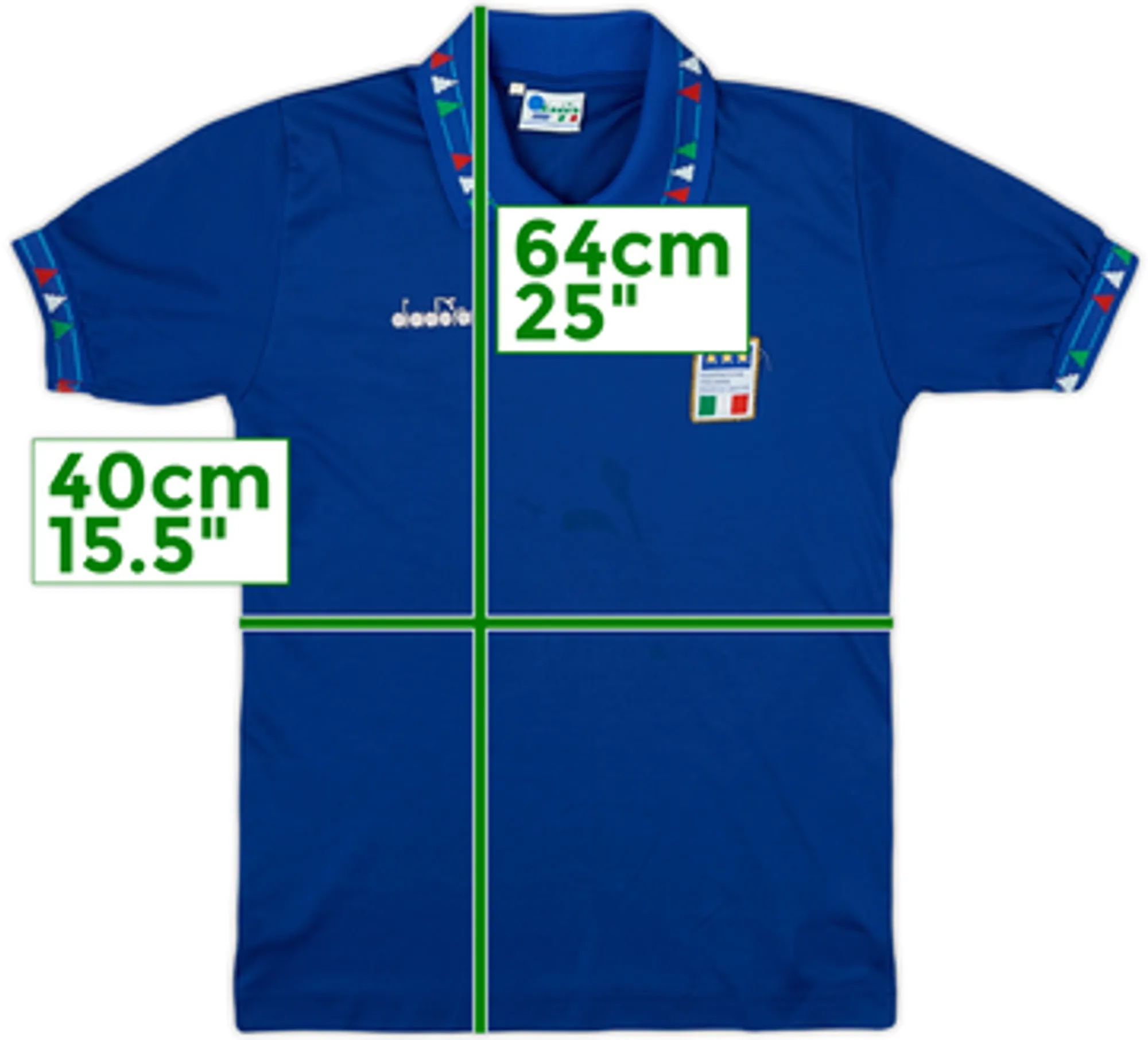 Diadora Italy Mens SS Home Shirt 1992
