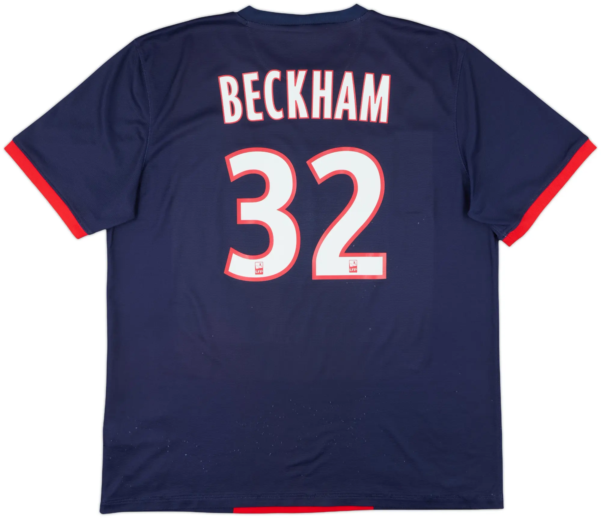 2013-14 Paris Saint-Germain Home Shirt Beckham #32 - 7/10 - (XL)